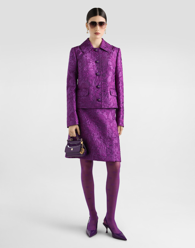 Dolce & Gabbana Peony brocade skirt outlook