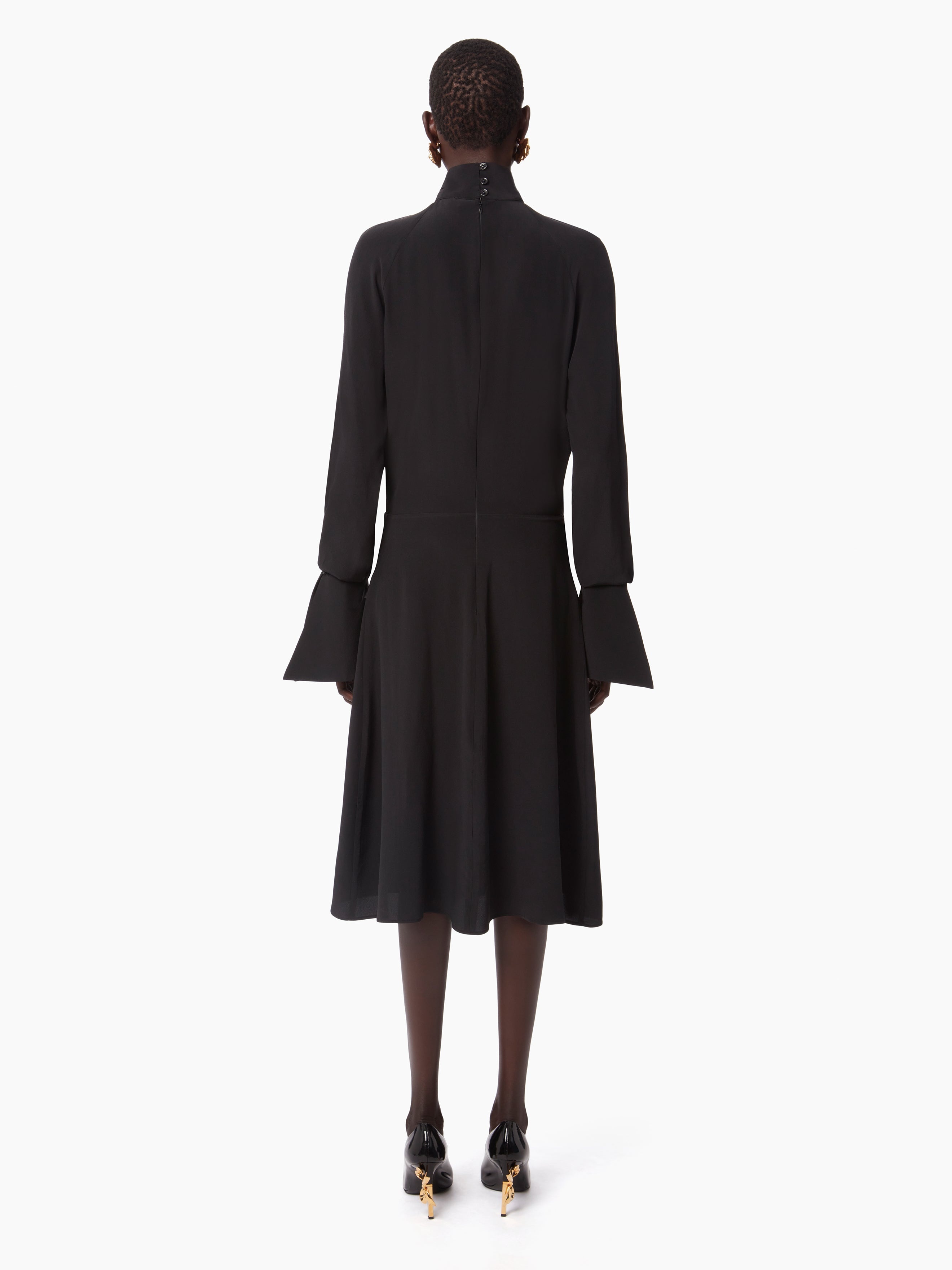 HIGH NECK MIDI DRESS - 4