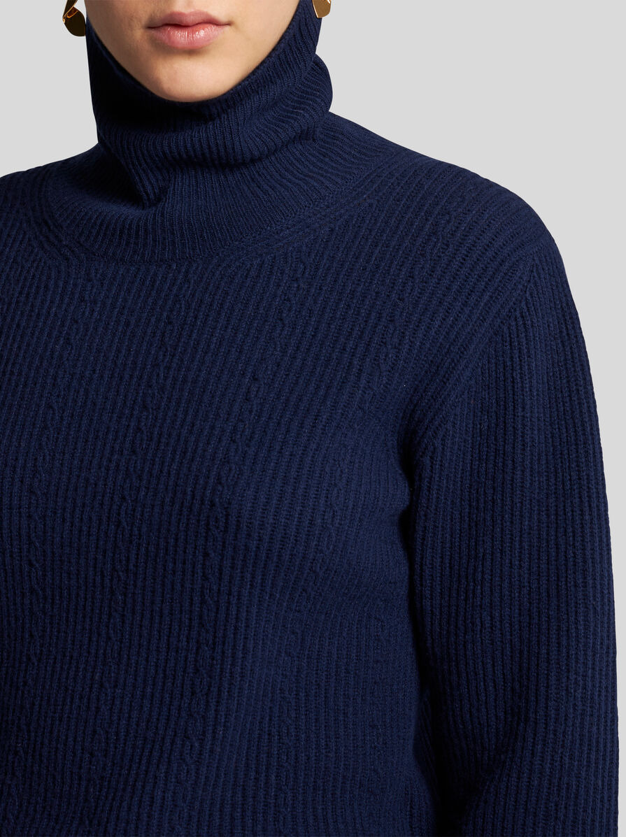 WOOL AND CASHMERE TURTLENECK SWEATER - 3