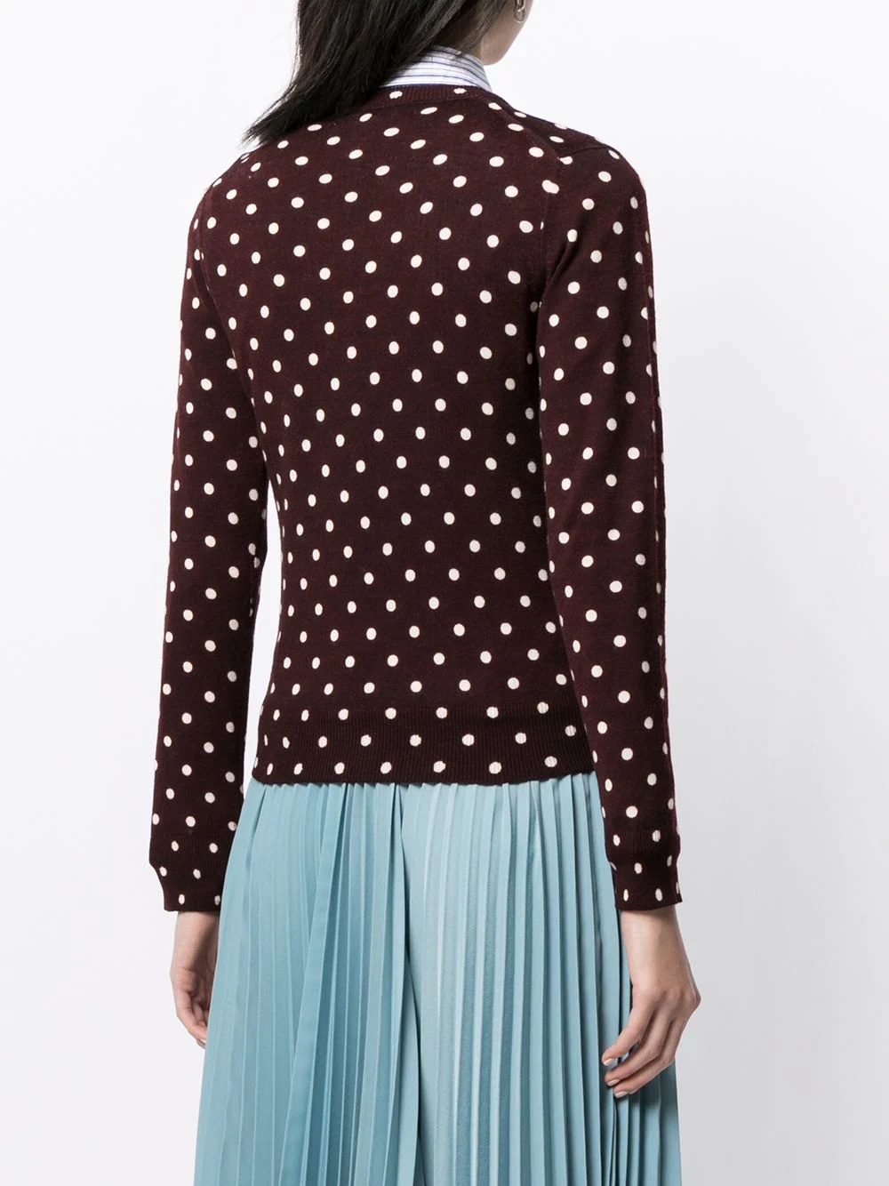 polka dot-print V-neck jumper - 4