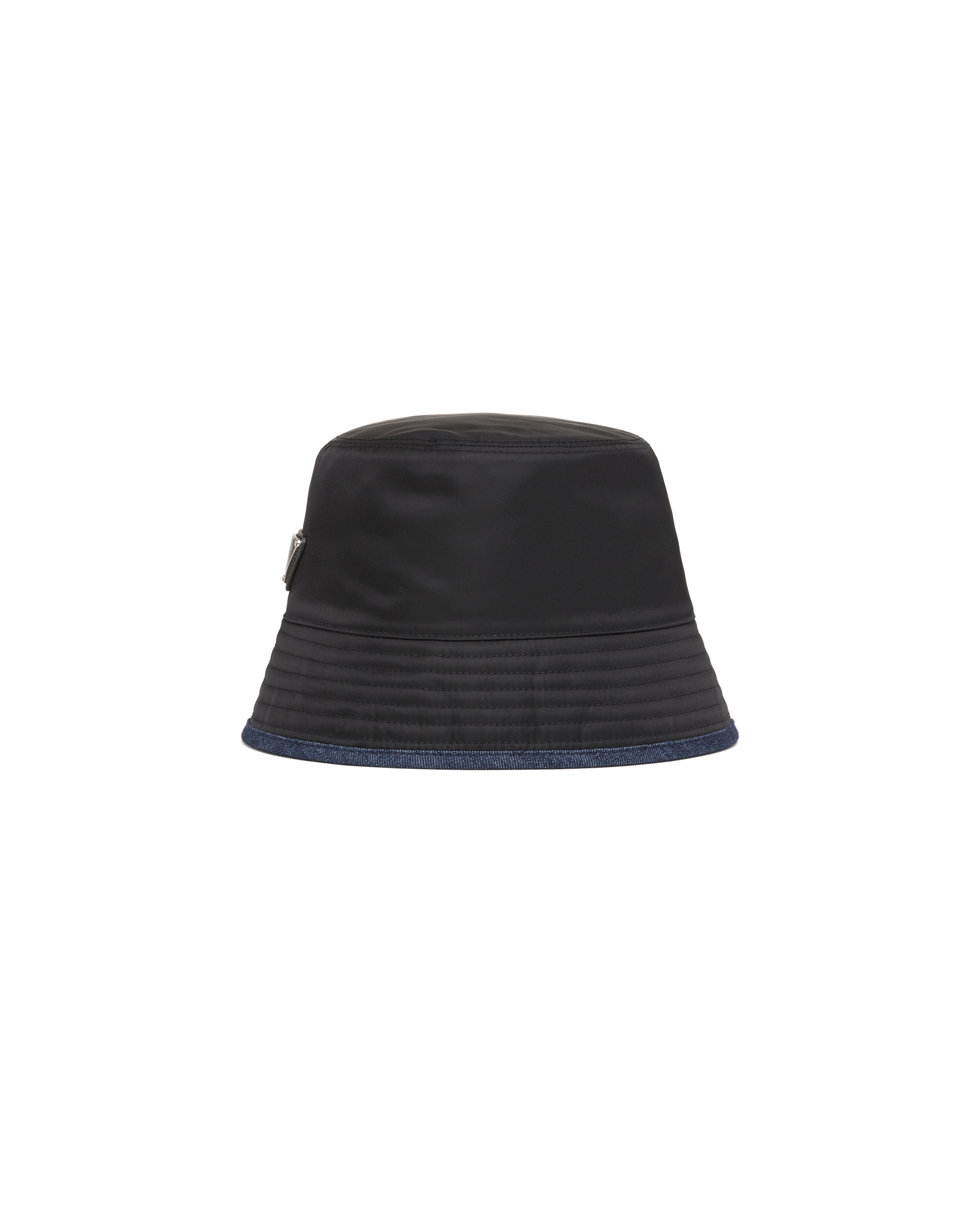 Re-Nylon and denim bucket hat - 1