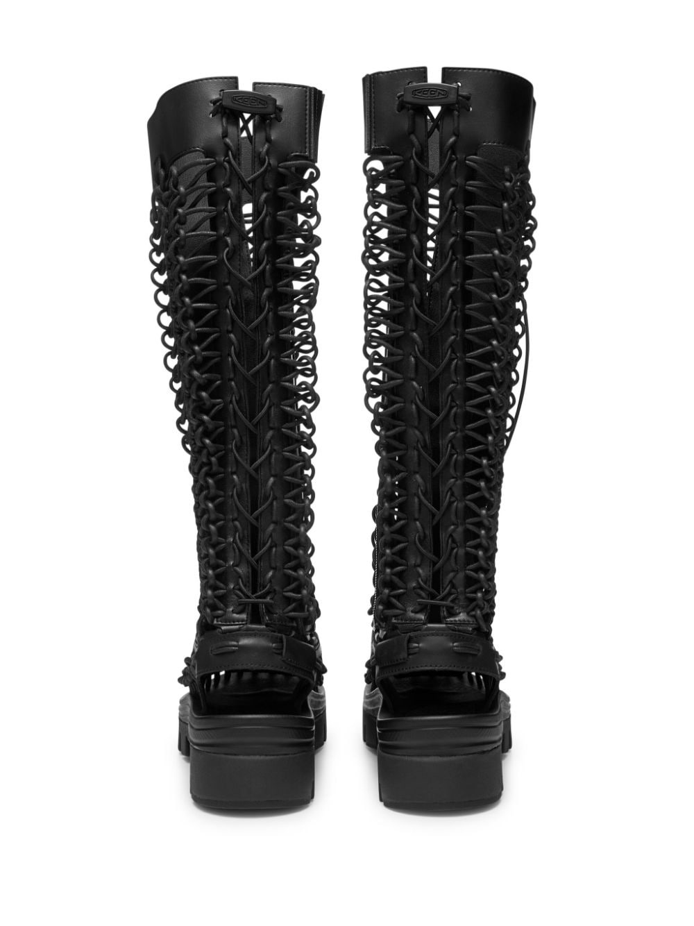 caged knee-high boots - 3