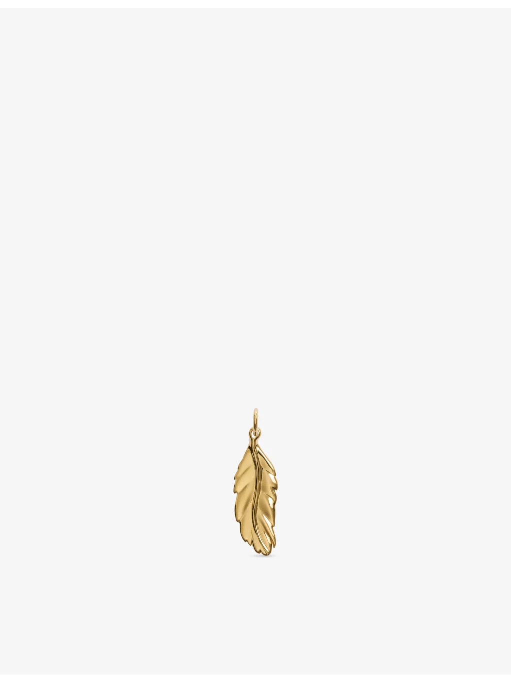 Feather 18ct Yellow Gold Vermeil Pendant - 1