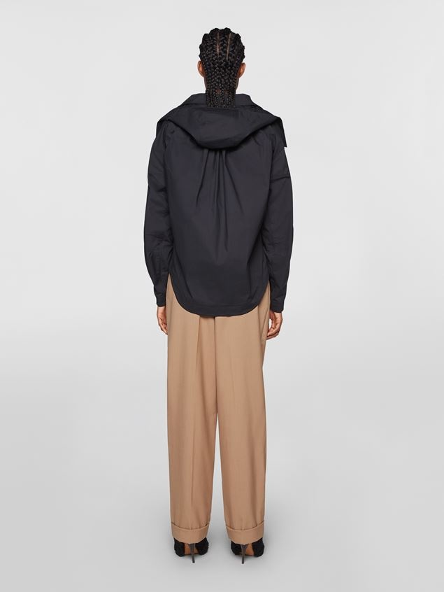 TECHNICAL COTTON JACKET WITH KIMONO SLEEVES AND HOOD - 3
