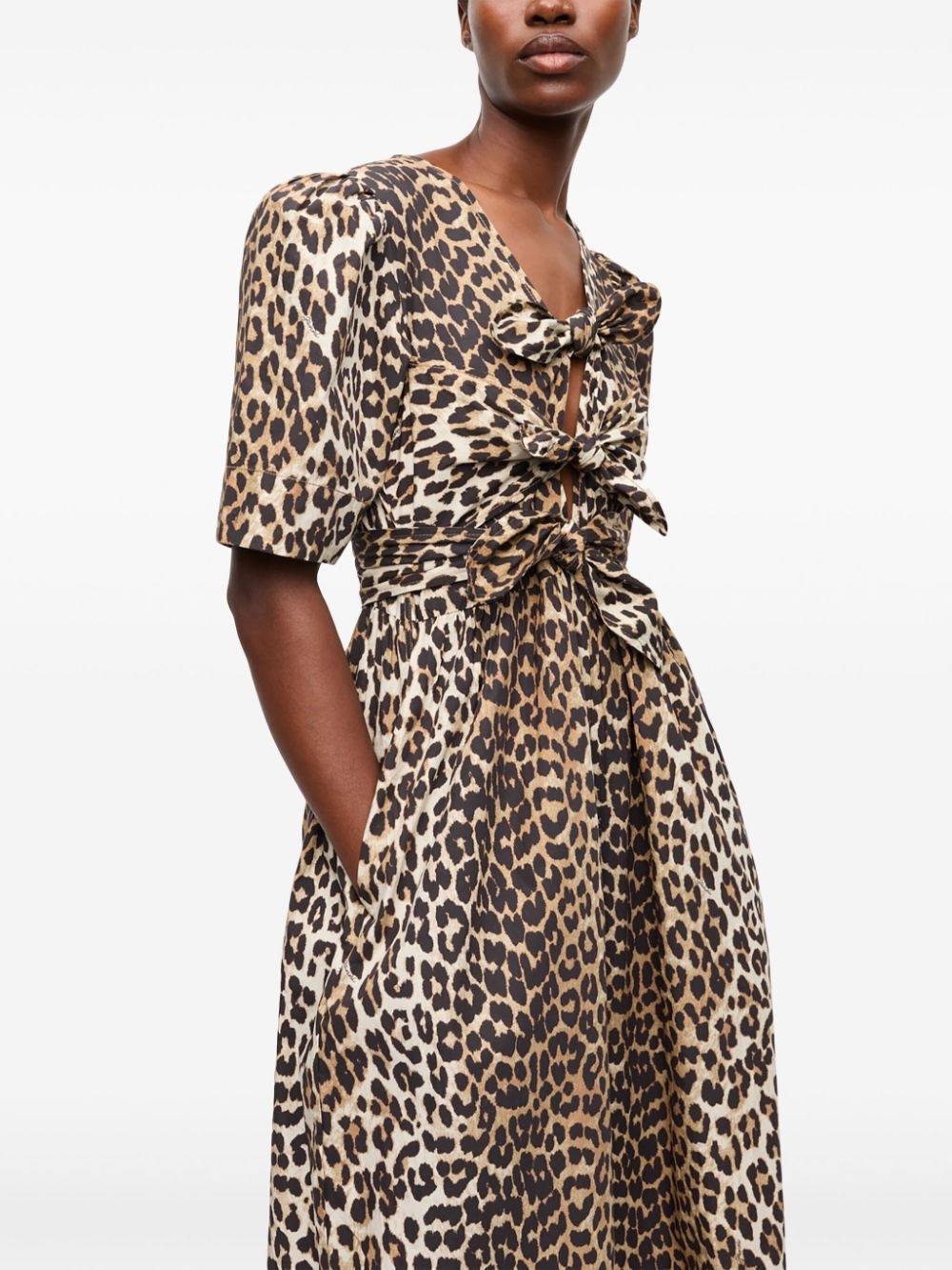 leopard-print midi dress - 5
