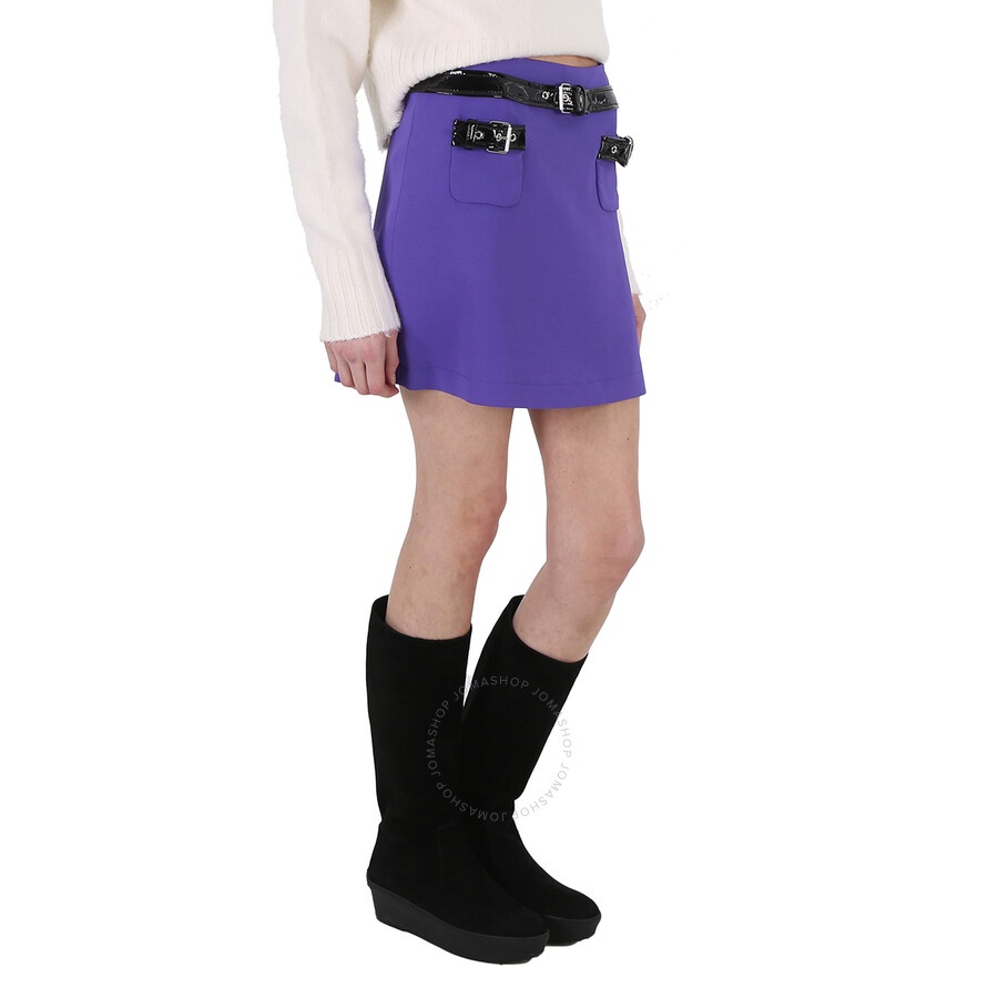 Moschino Ladies Purple Piped Mini Skirt, Brand Size 40 (US Size 6) - 4