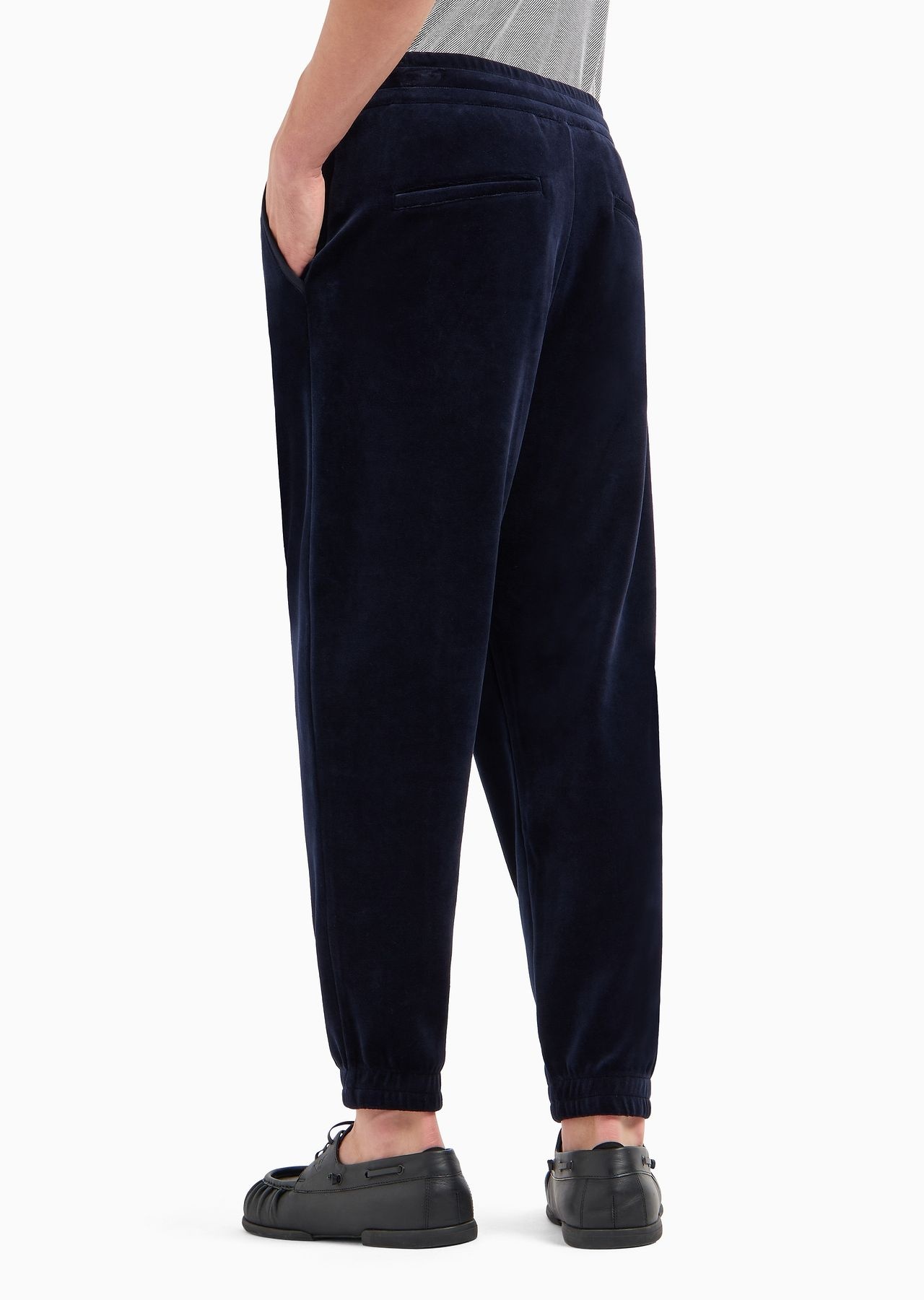 Chenille joggers with ribbing - 3