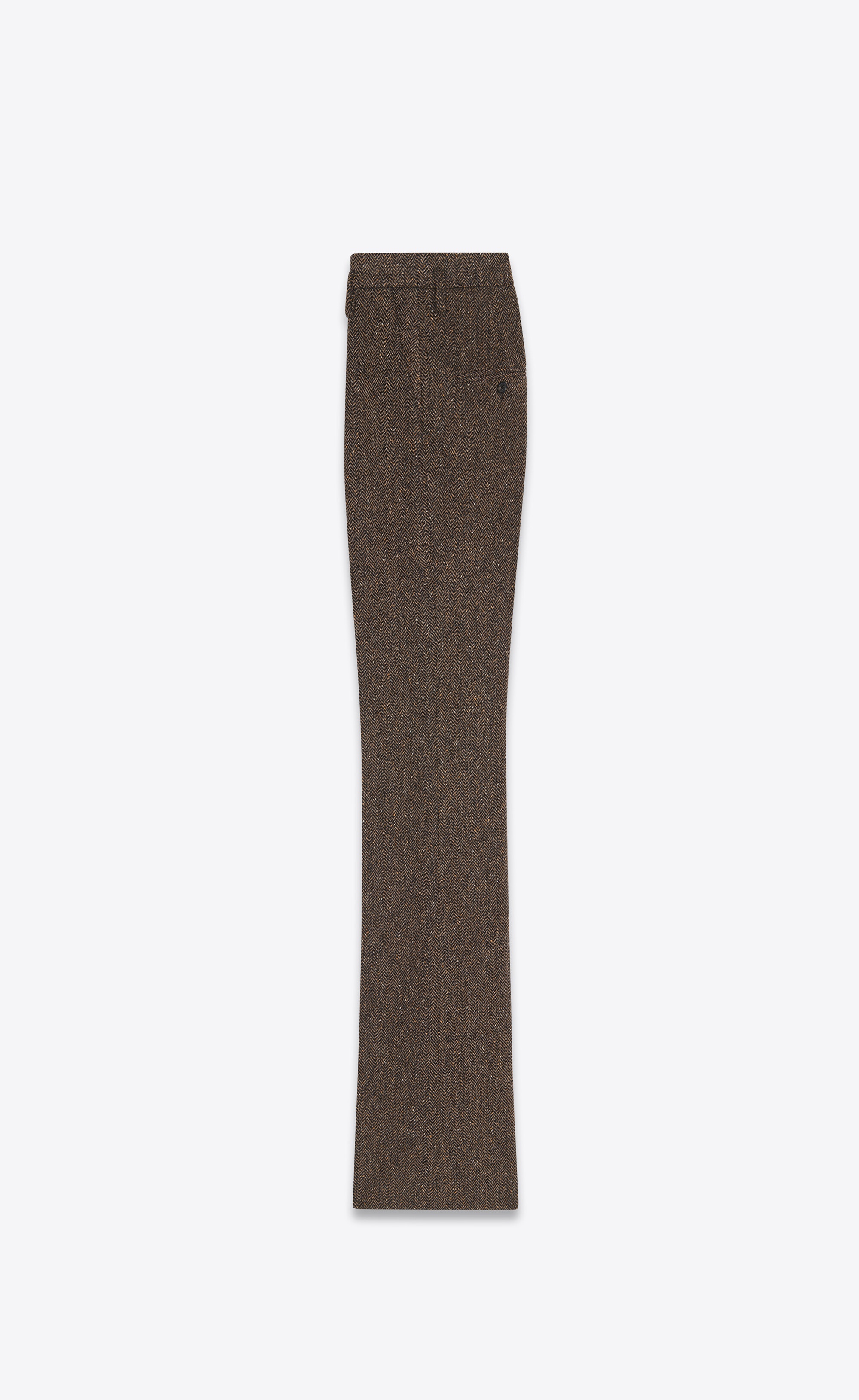 high-waisted pants in chevron tweed - 2
