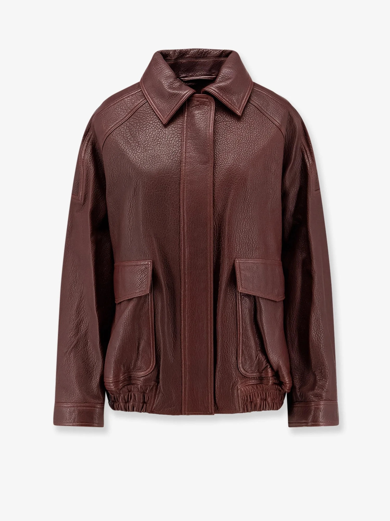 Aviator Grained Leather Jacket - 1