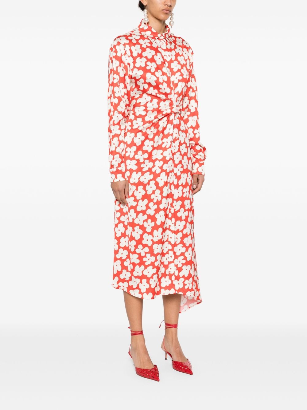 floral-print midi dress - 3