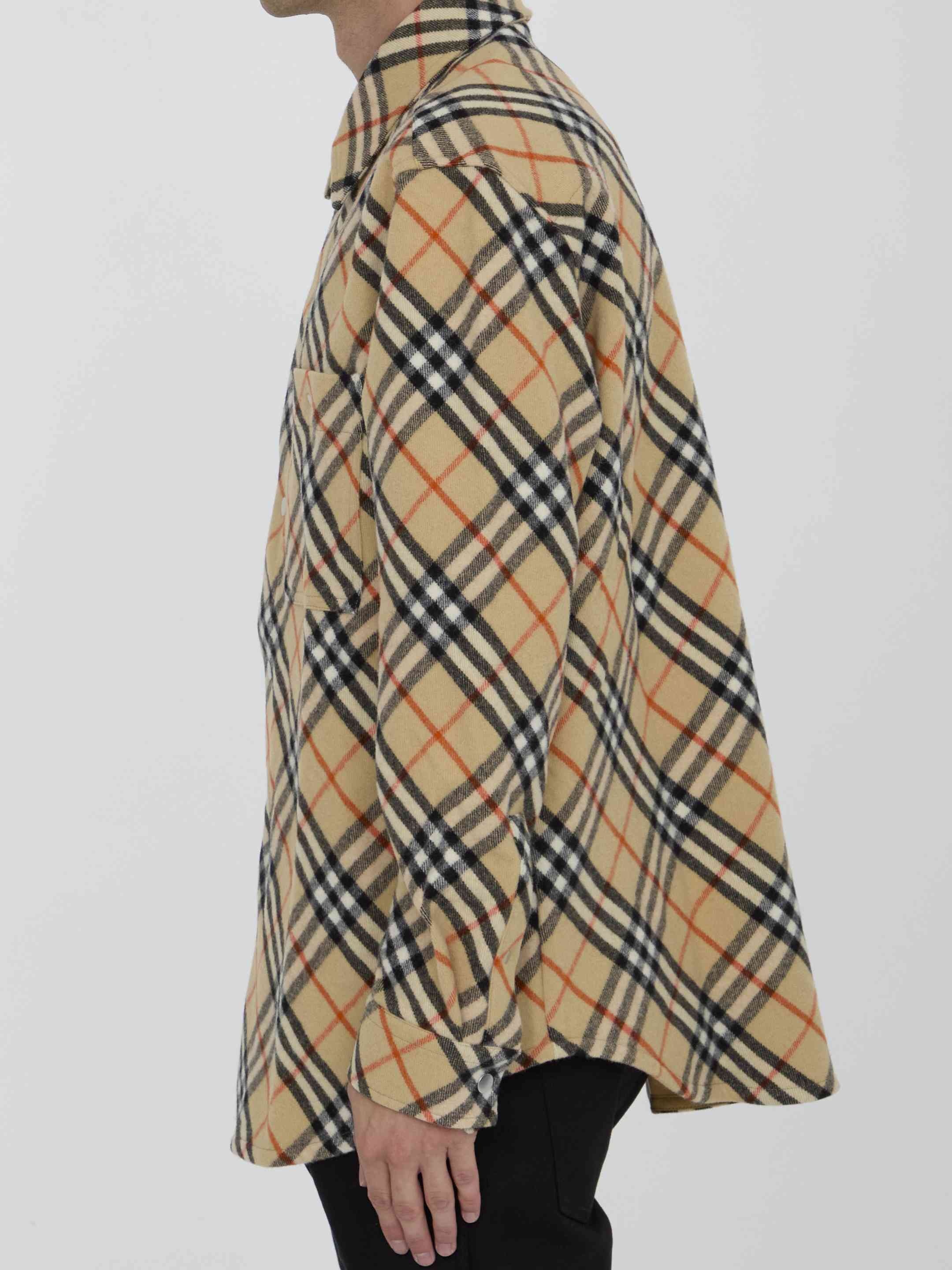 Burberry Men Check Wool Shirt - 3