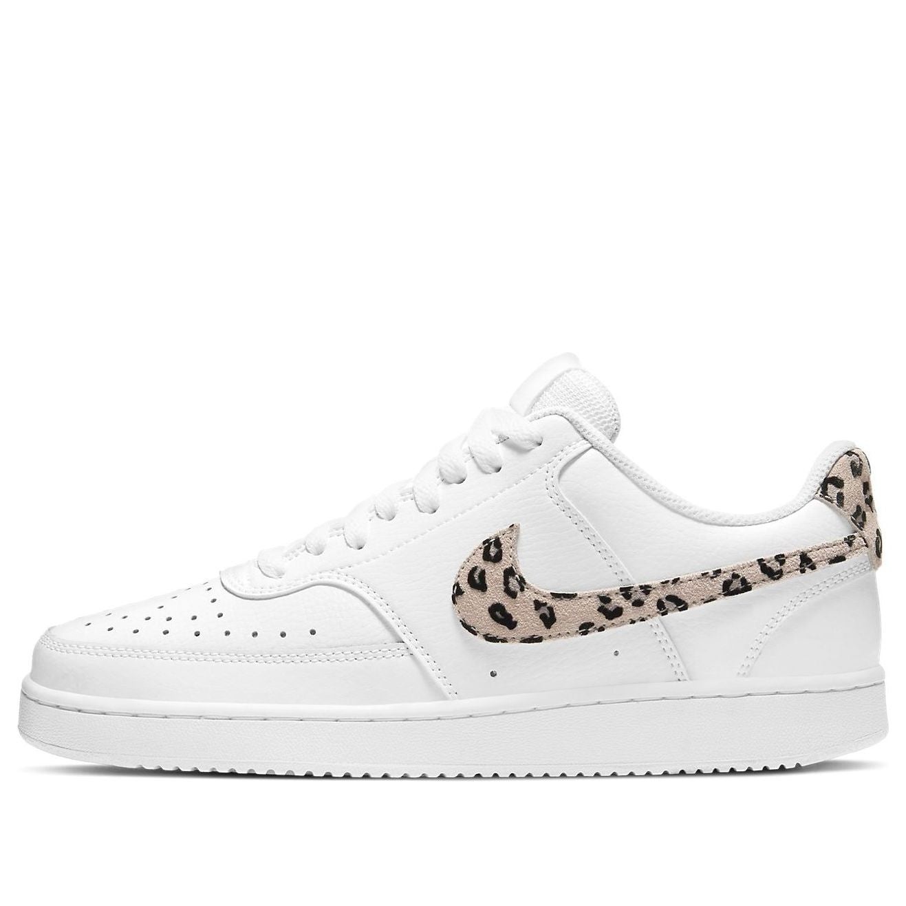 (WMNS) Nike Court Vision Low 'Leopard Swoosh - White' DD9665-100 - 1