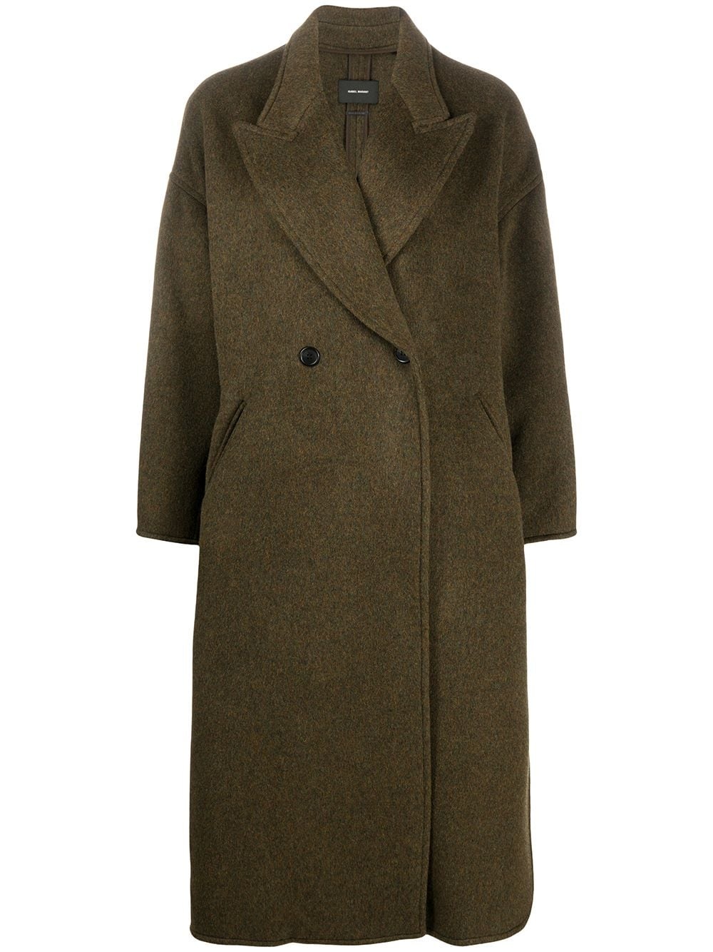 single-breasted mid-length coat - 1