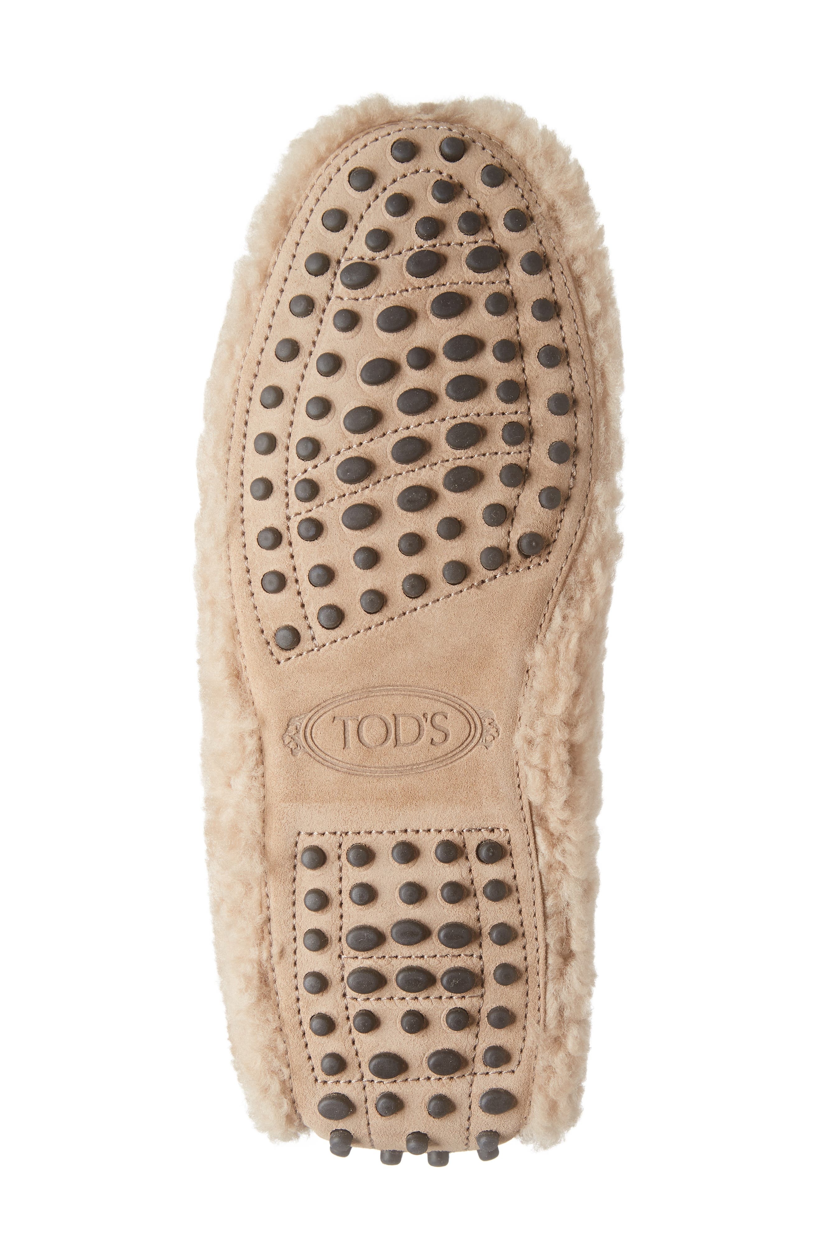 Kate Chain Detail Genuine Shearling Driving Shoe - 6