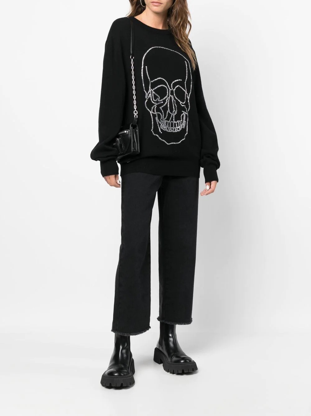 studded-skull cashmere pullover - 2