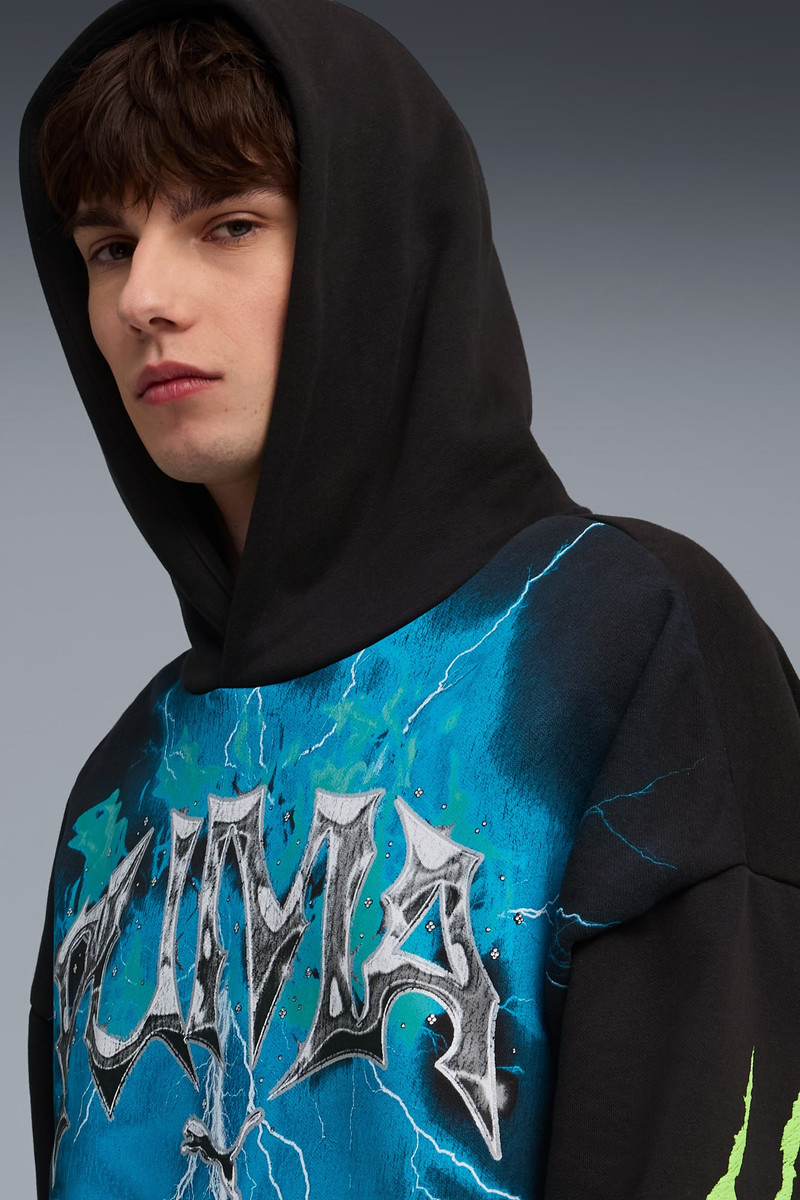 House of Graphics Men's Vintage Cat Boxy Hoodie 4