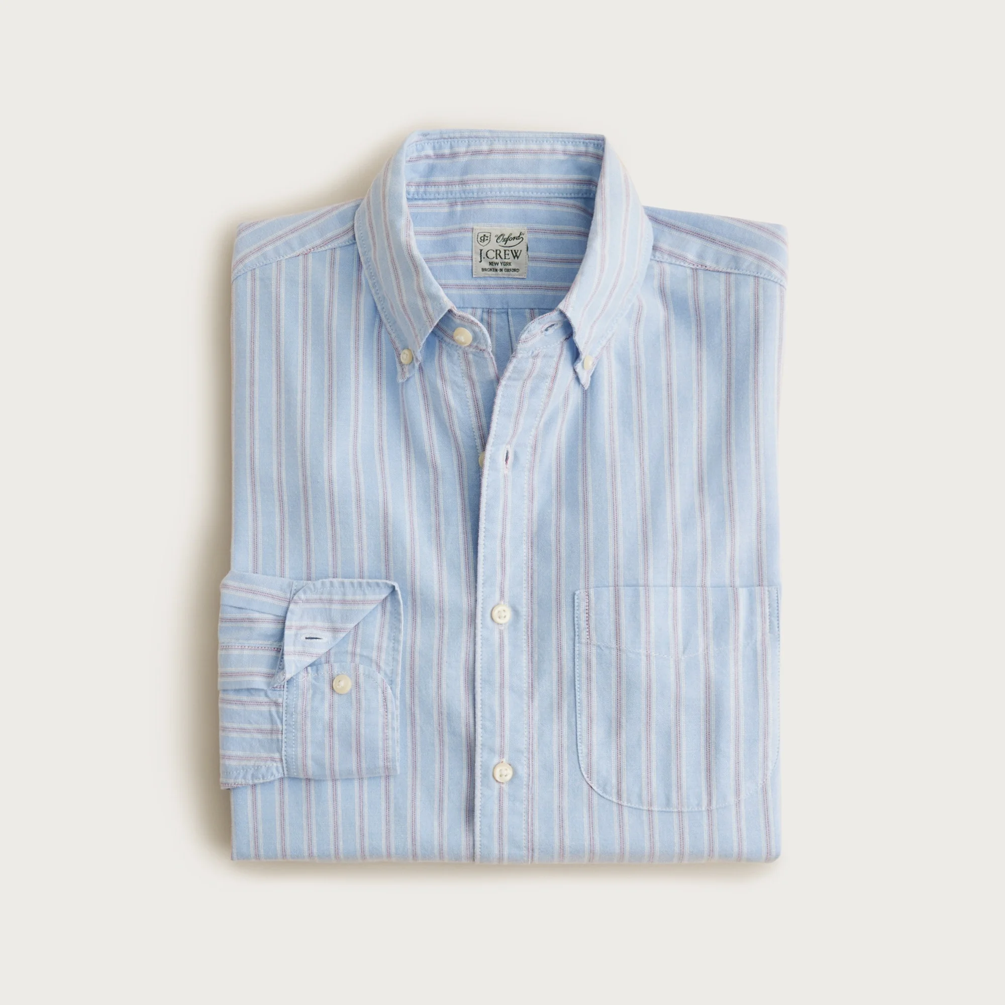 Relaxed Broken-in organic cotton oxford shirt - 1