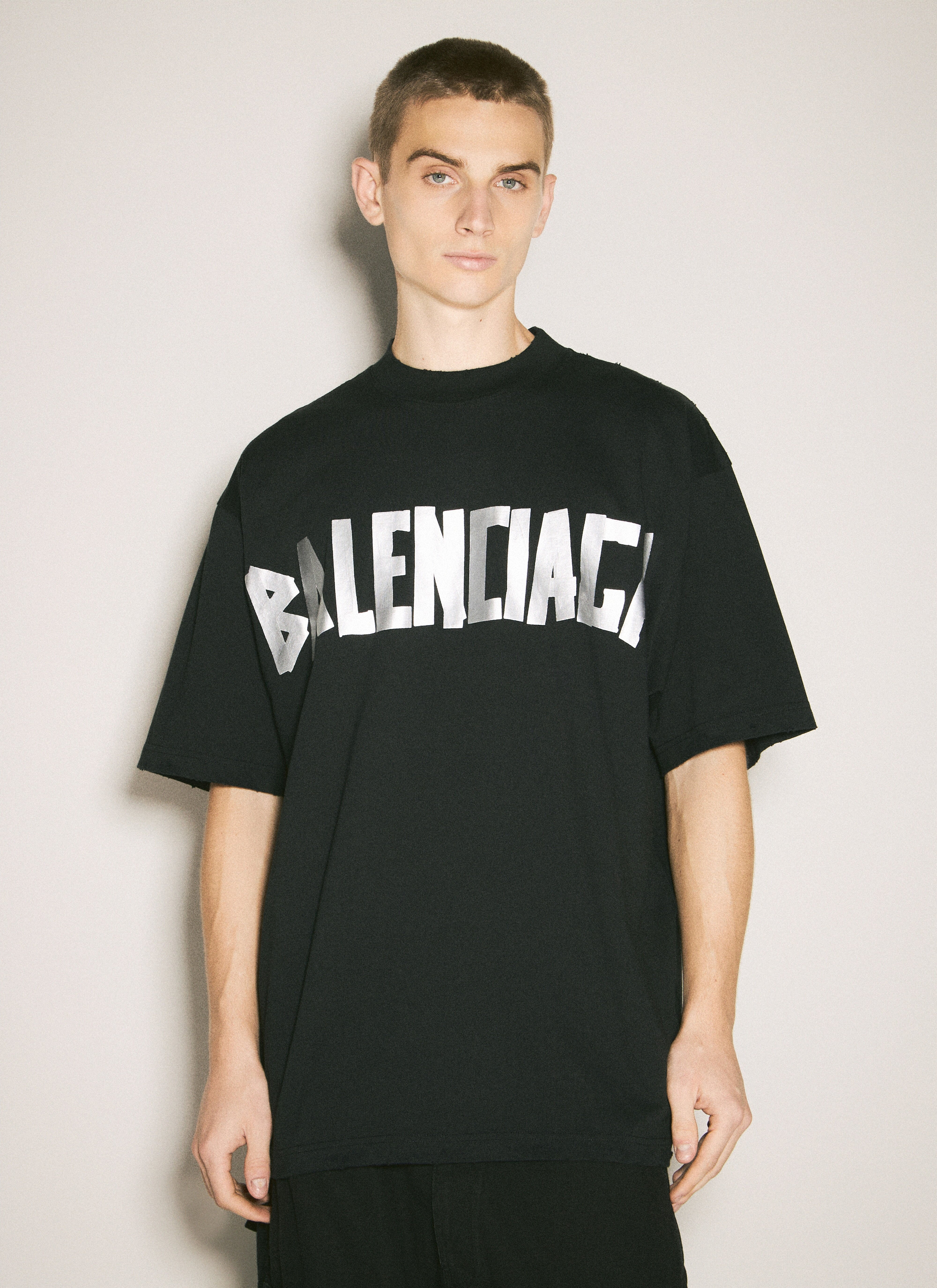 BALENCIAGA New Tape Type T-Shirt | lncc | REVERSIBLE