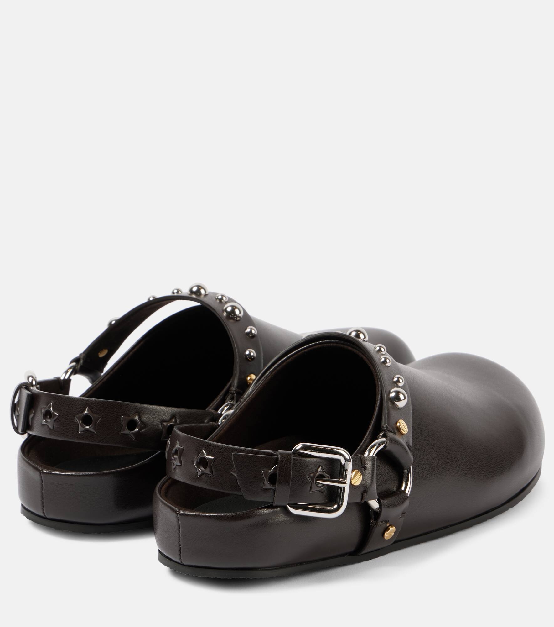 Elyse studded faux leather clogs - 3