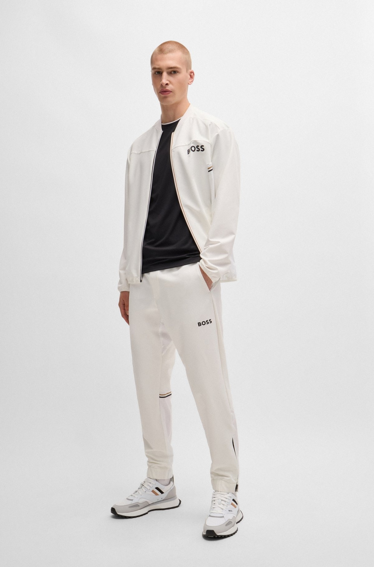 BOSS X MATTEO BERRETTINI STRETCH-JERSEY T-SHIRT WITH SIGNATURE DETAILS - 4