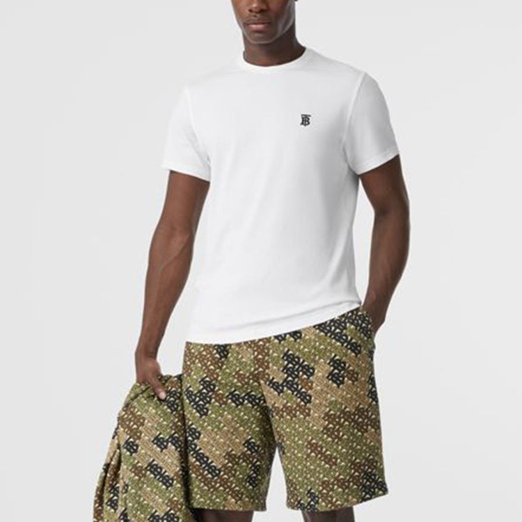 Burberry Monogram Motif Pattern Cotton Male White 80140211 - 3