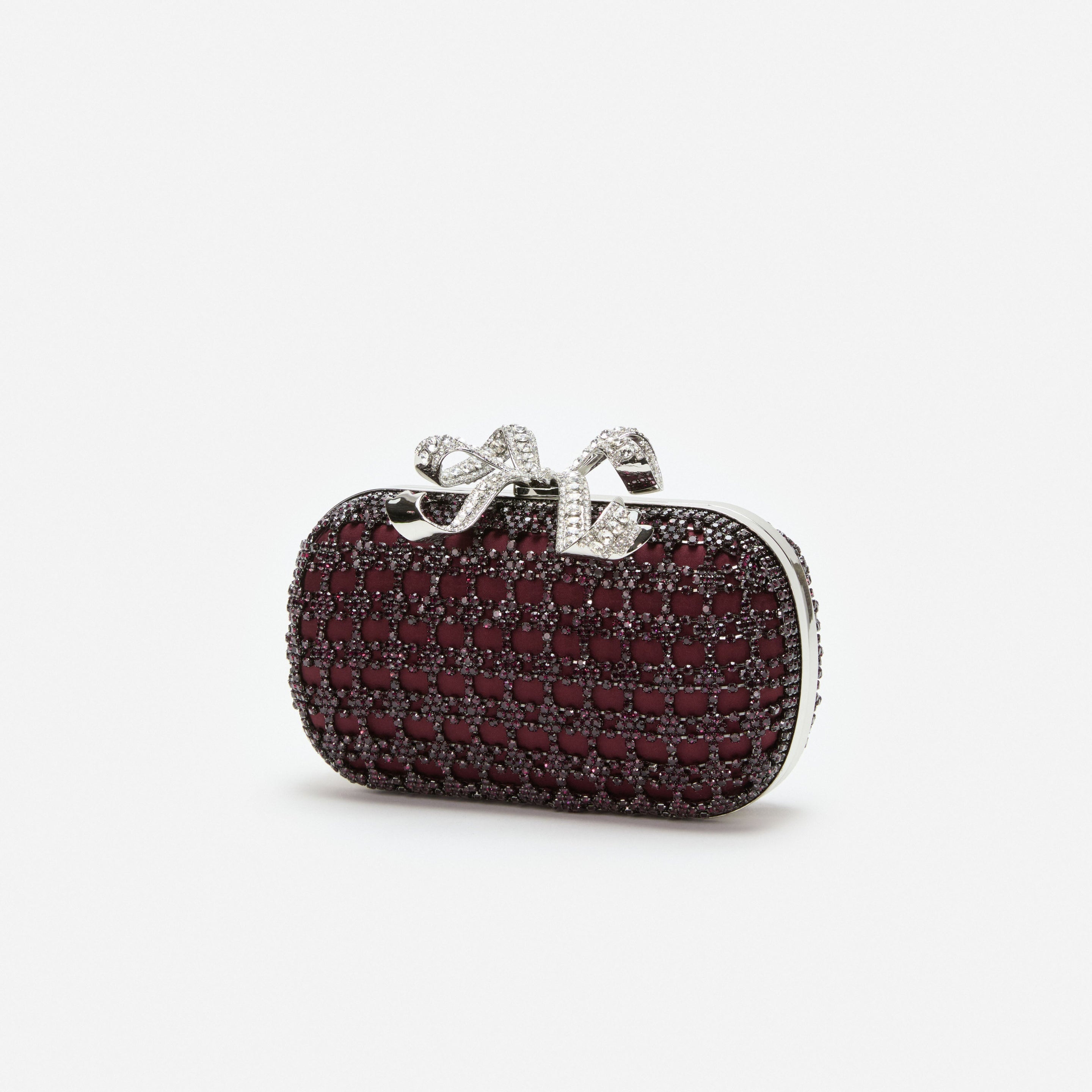Burgundy Chainmail Clutch Bag - 2