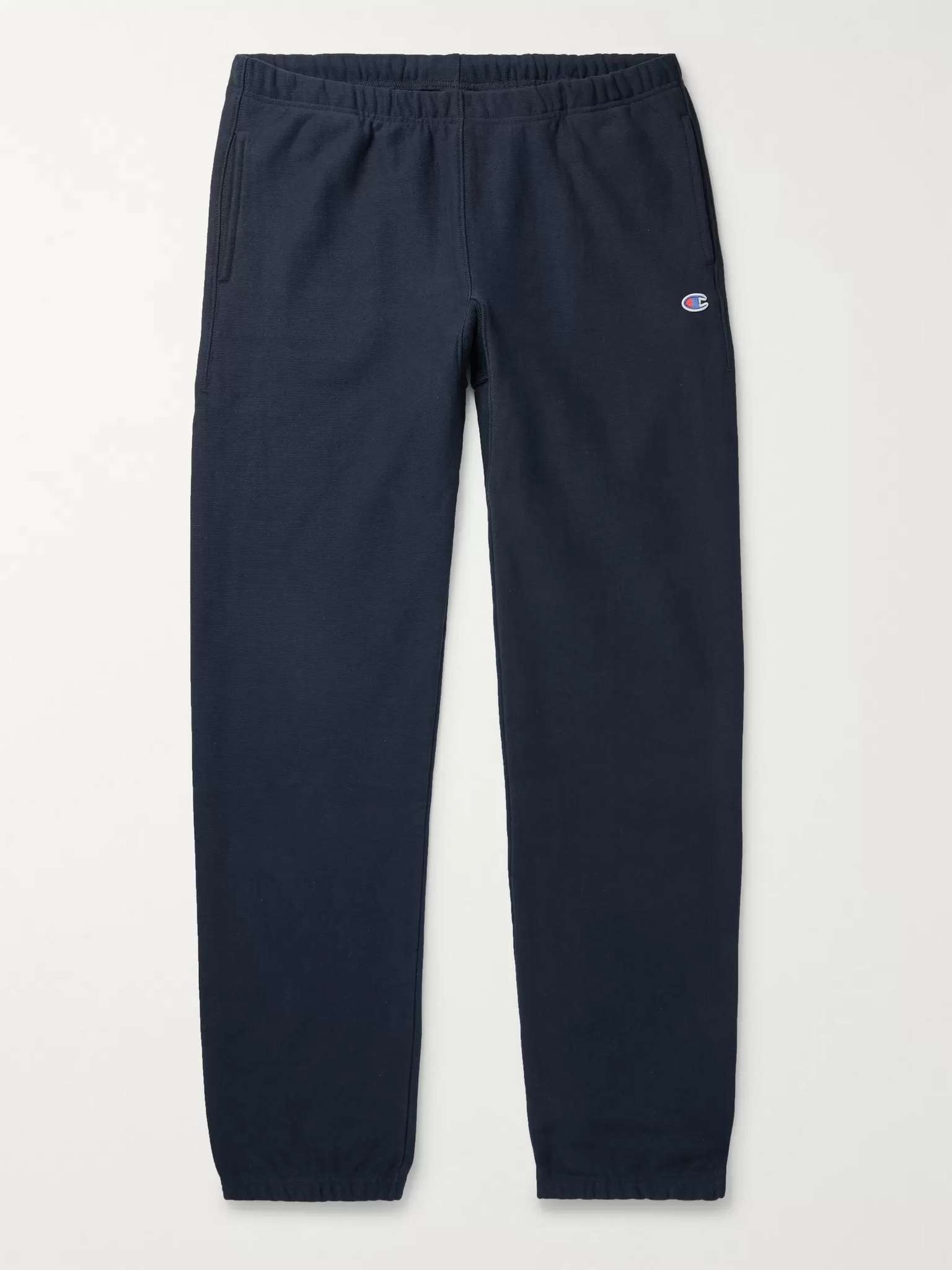 Slim-Fit Melange Fleece-Back Cotton-Blend Jersey Sweatpants - 6