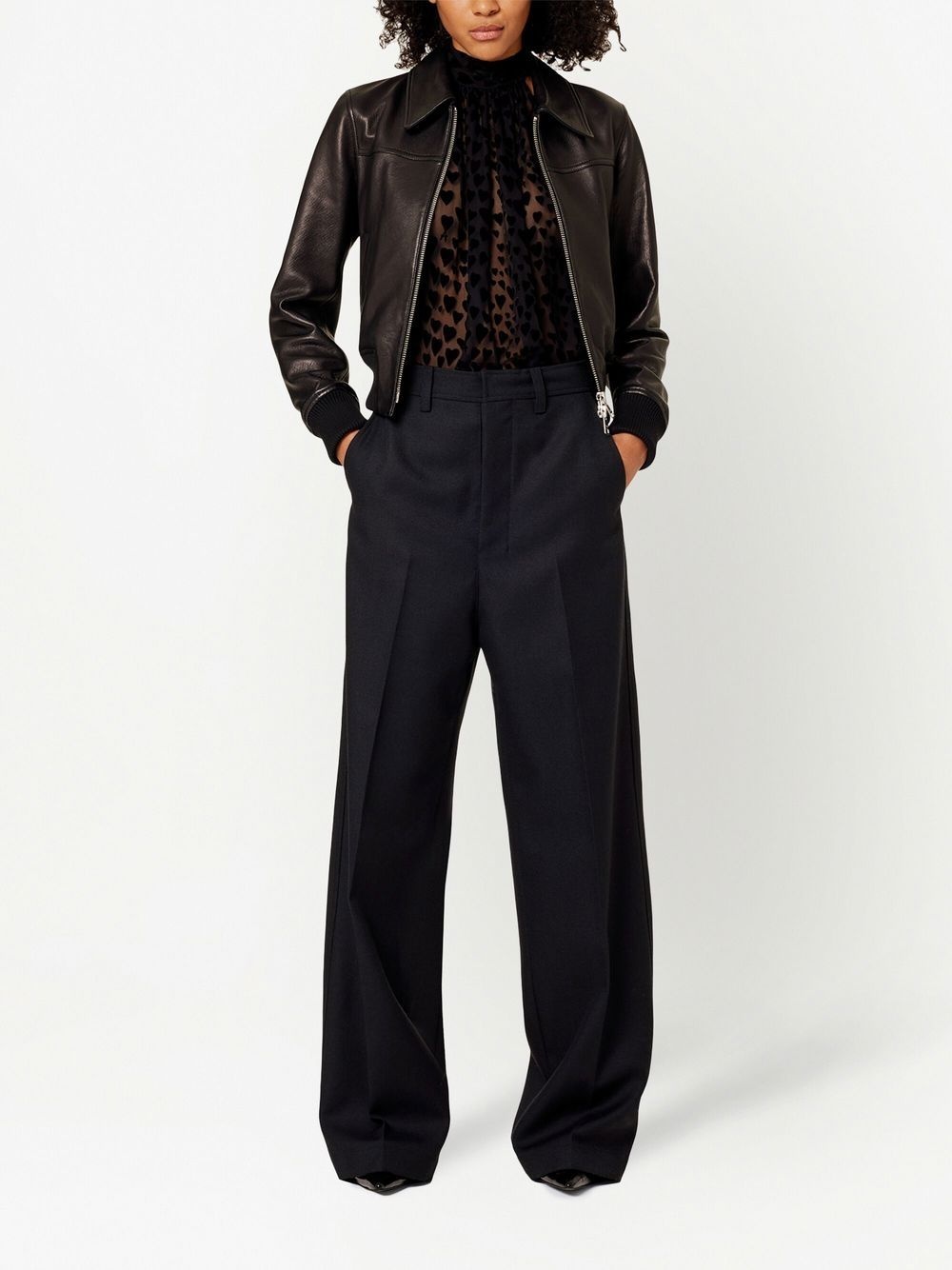 wide-leg tailored trousers - 3