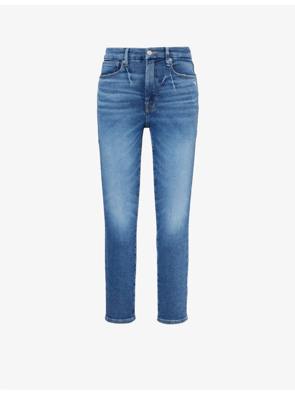 Good Waist slim-leg high-rise stretch-denim jeans - 1