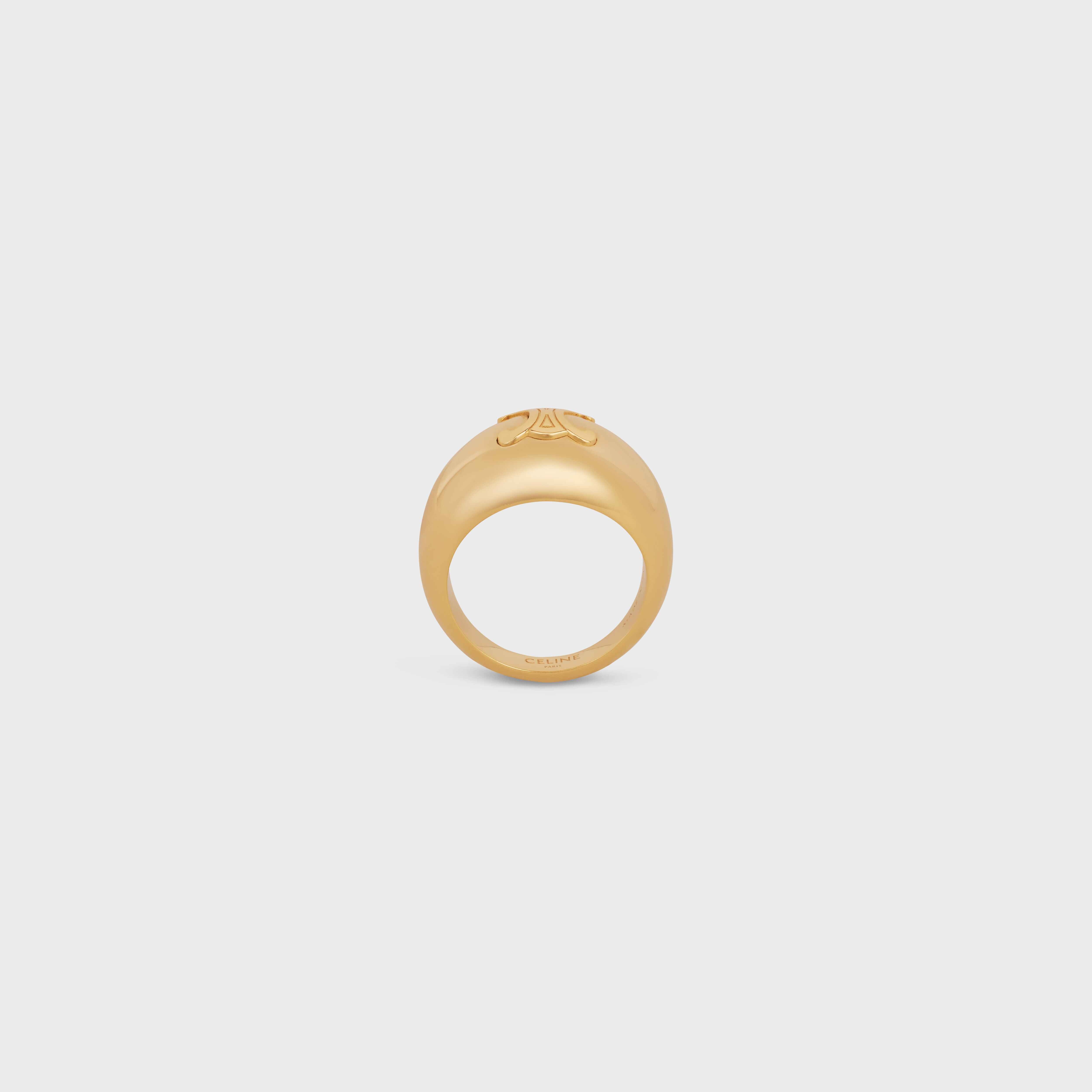 Triomphe Bold Ring in Brass with Gold Finish - 1