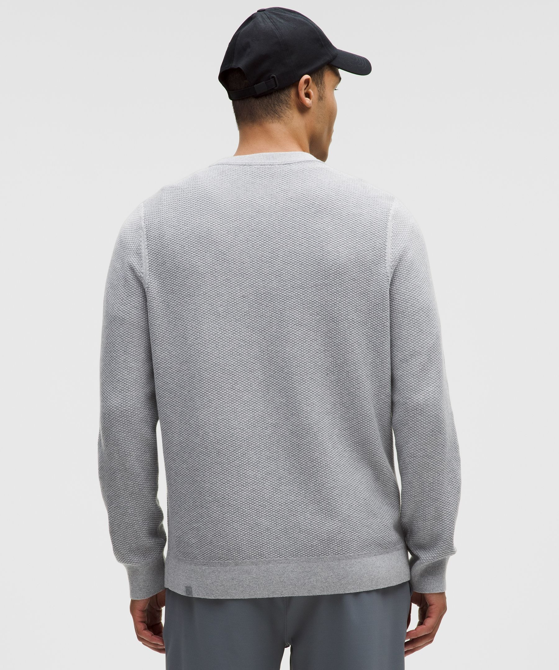Textured Knit Crewneck Sweater - 3
