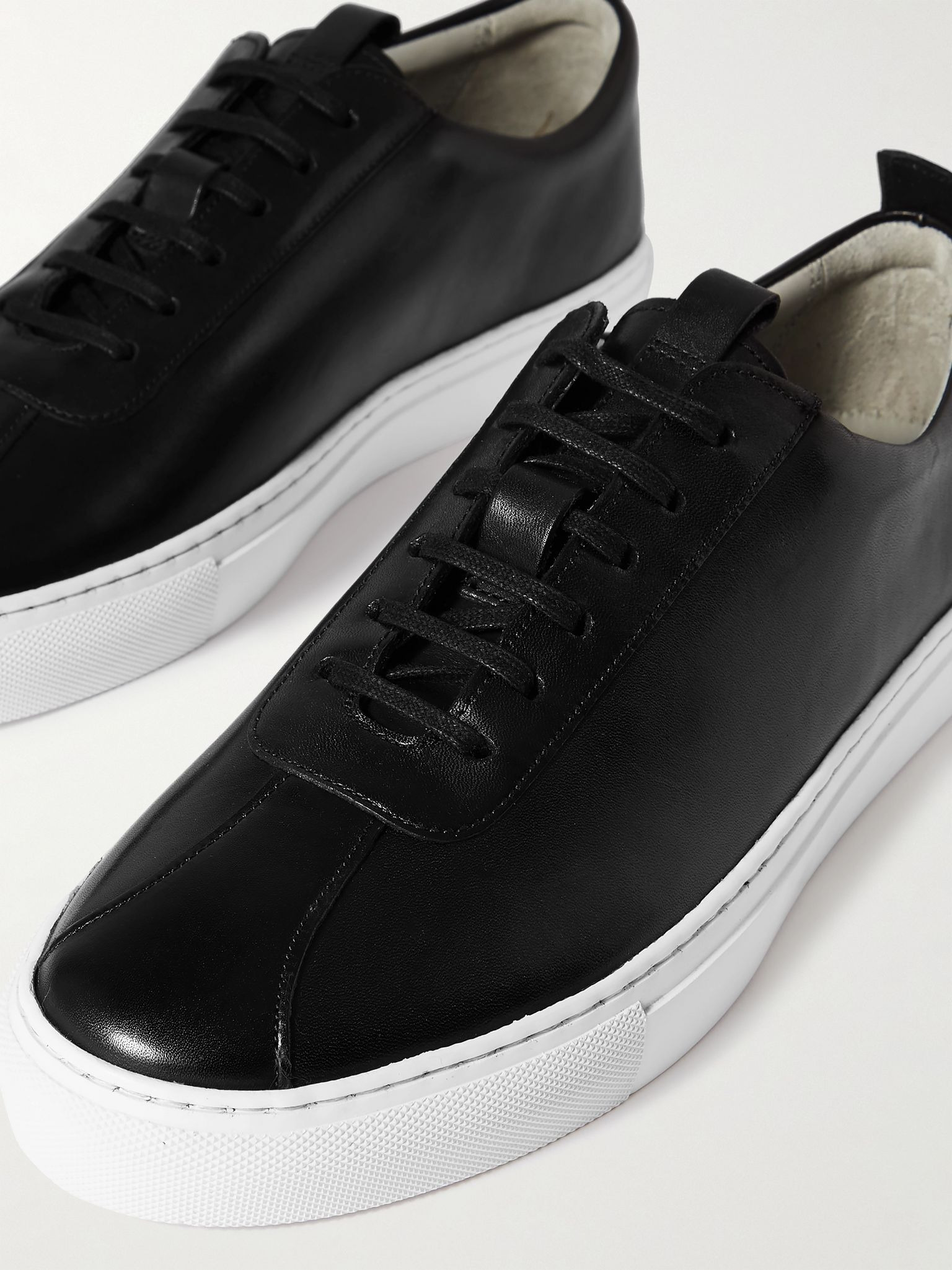 Leather Sneakers Black - 6