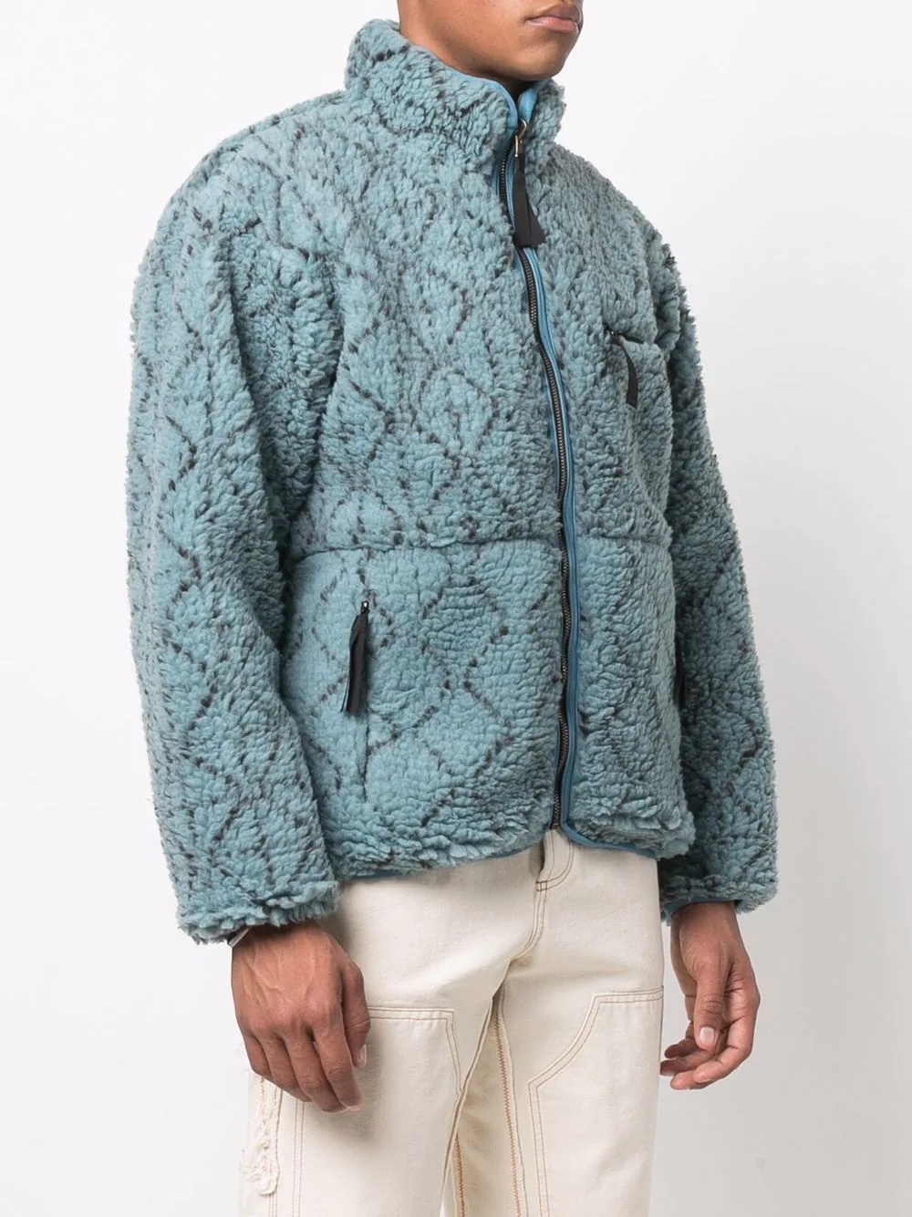 Sashiko reversible fleece jacket - 3