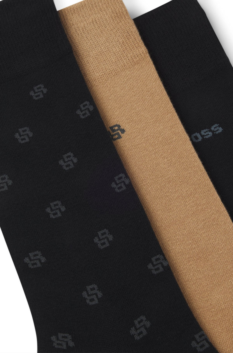 BOSS THREE-PACK OF REGULAR-LENGTH SOCKS IN A COTTON BLEND outlook