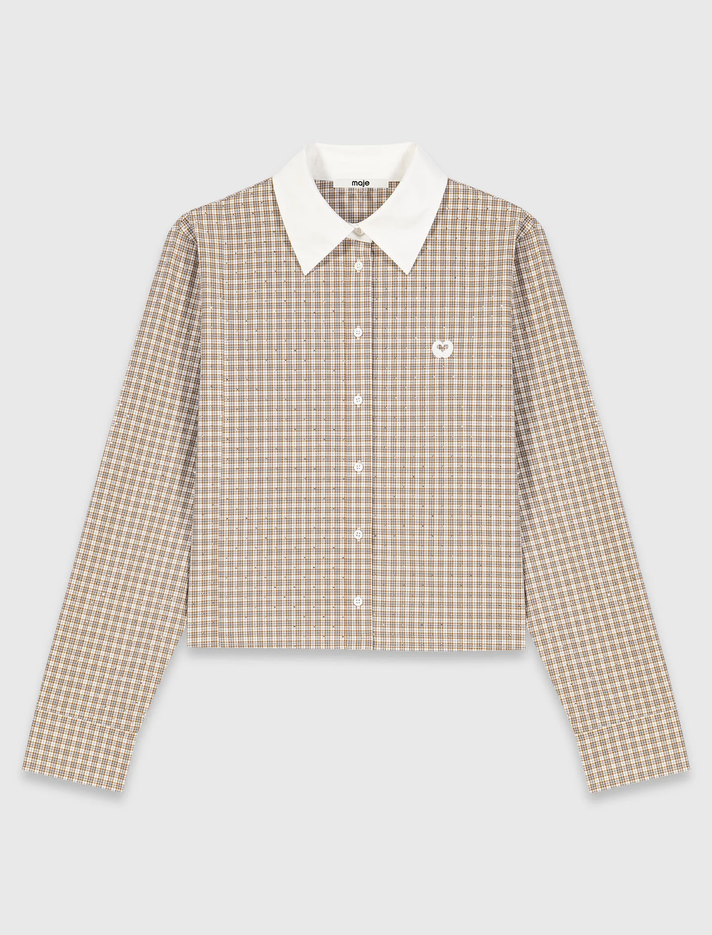 Short rhinestone checked shirt - 1