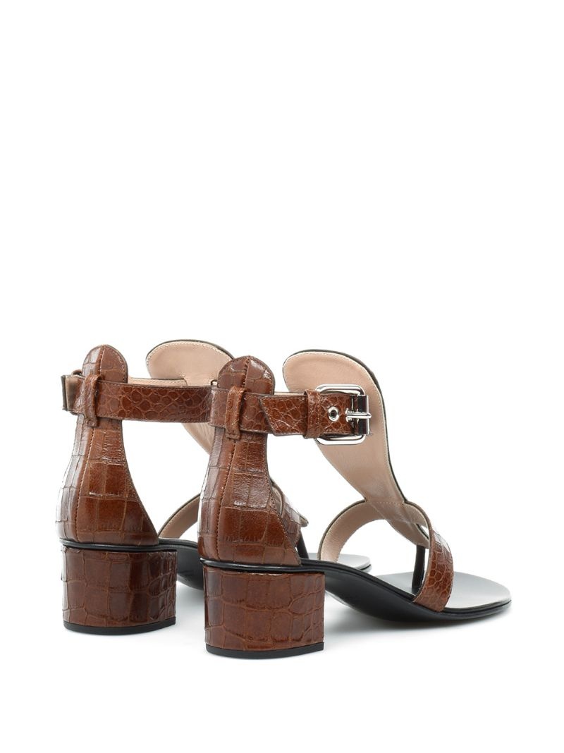 Madie crocodile-embellished open-toe sandals - 3