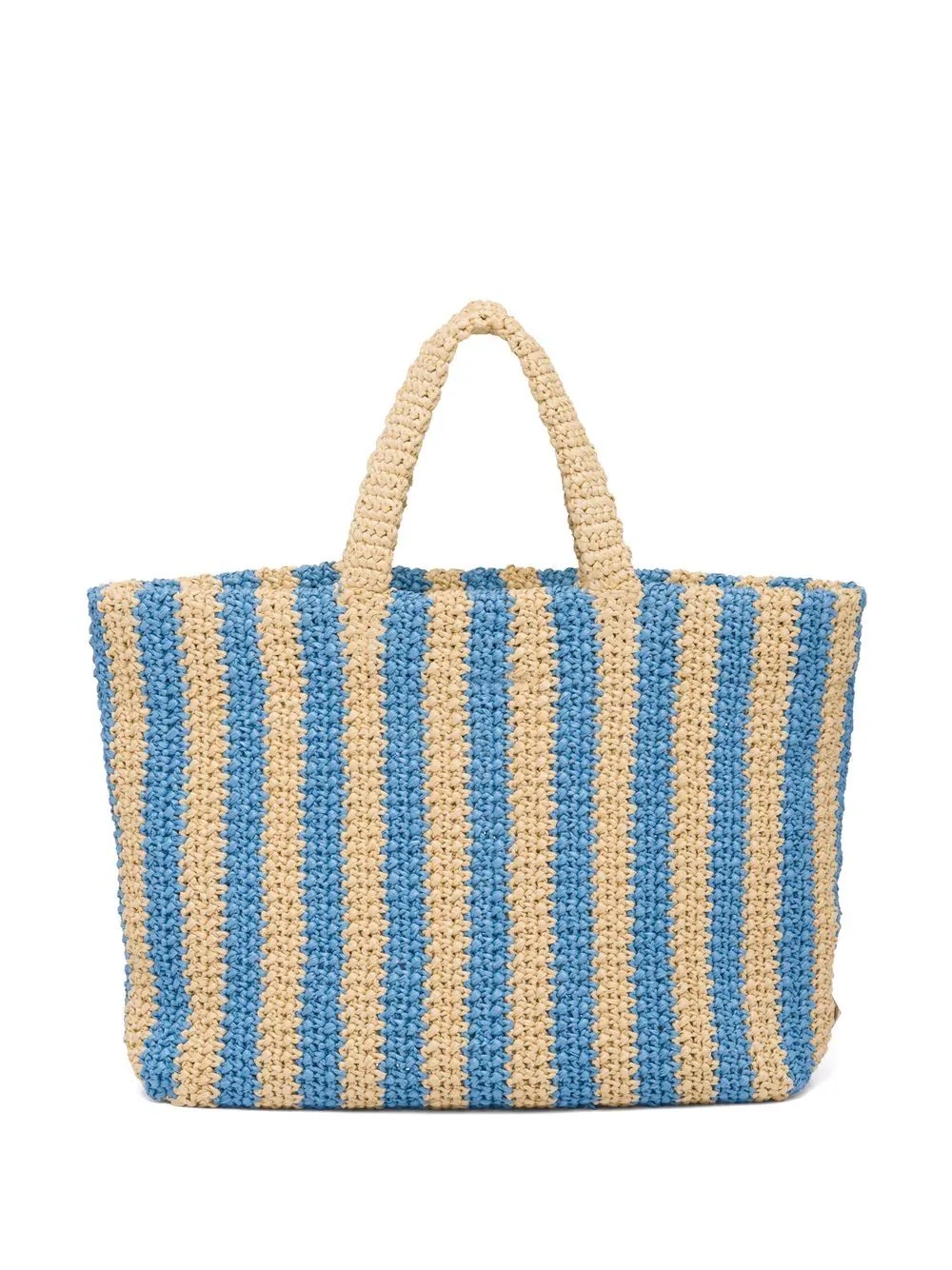 logo-embroidered straw tote bag - 2