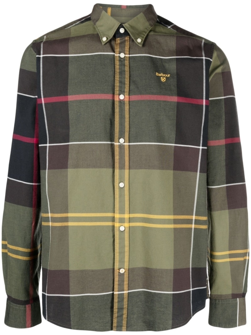 plaid-print long-sleeve shirt - 1
