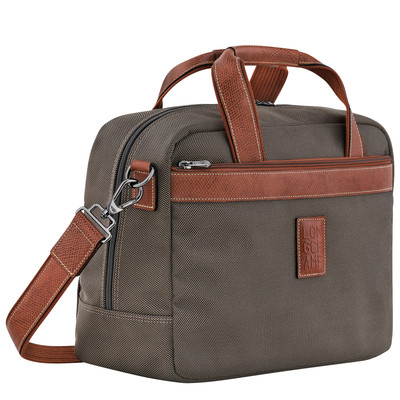 Longchamp Boxford S Travel bag Brown - Canvas outlook