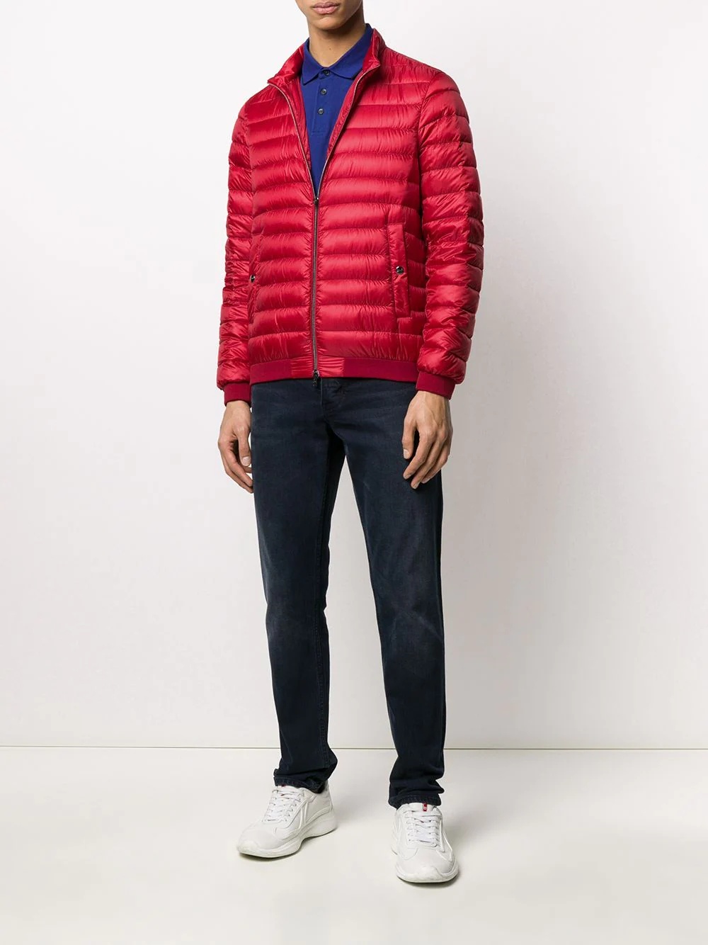 high-neck quilted down jacket - 2