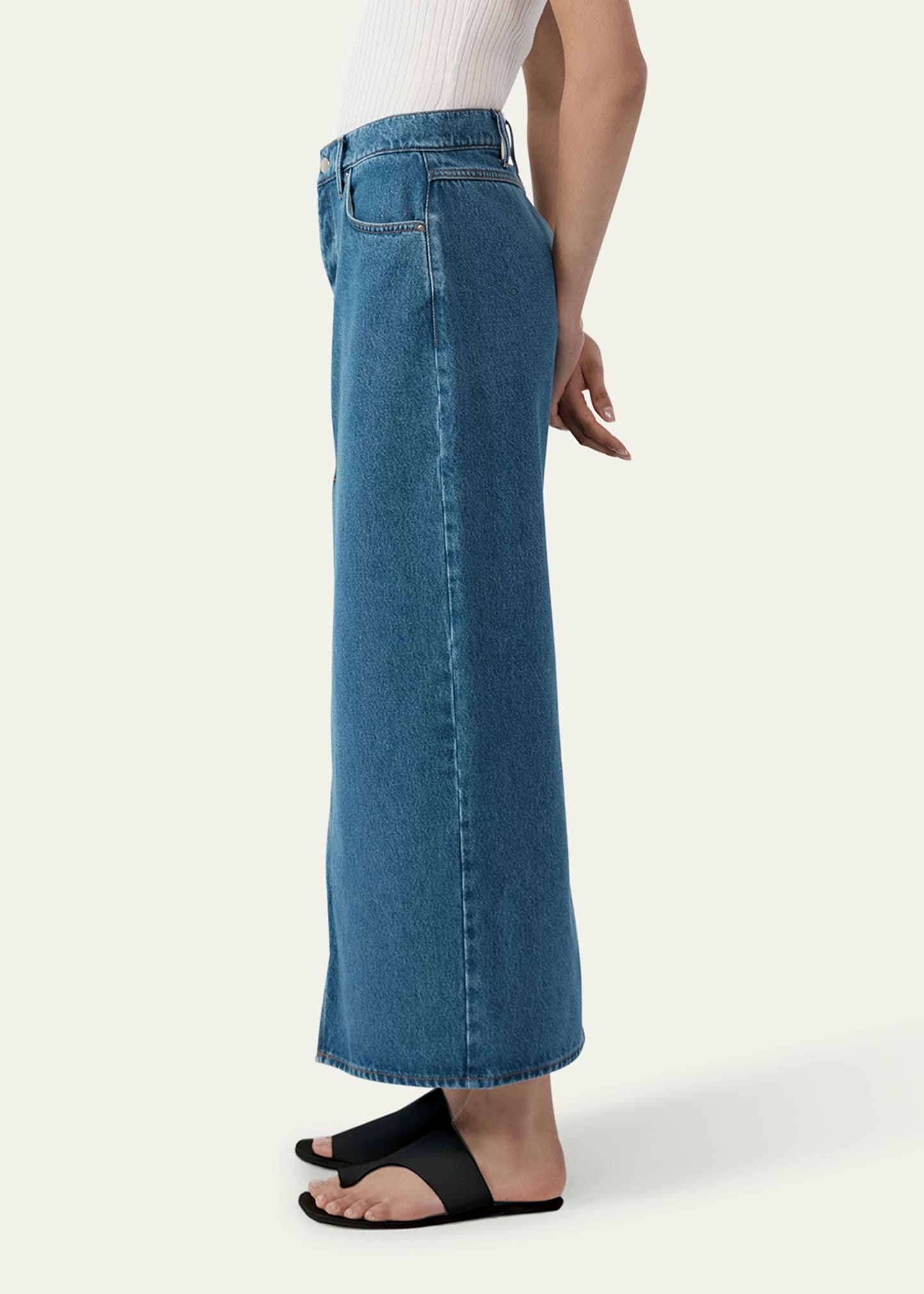 Denim Maxi Skirt - 4