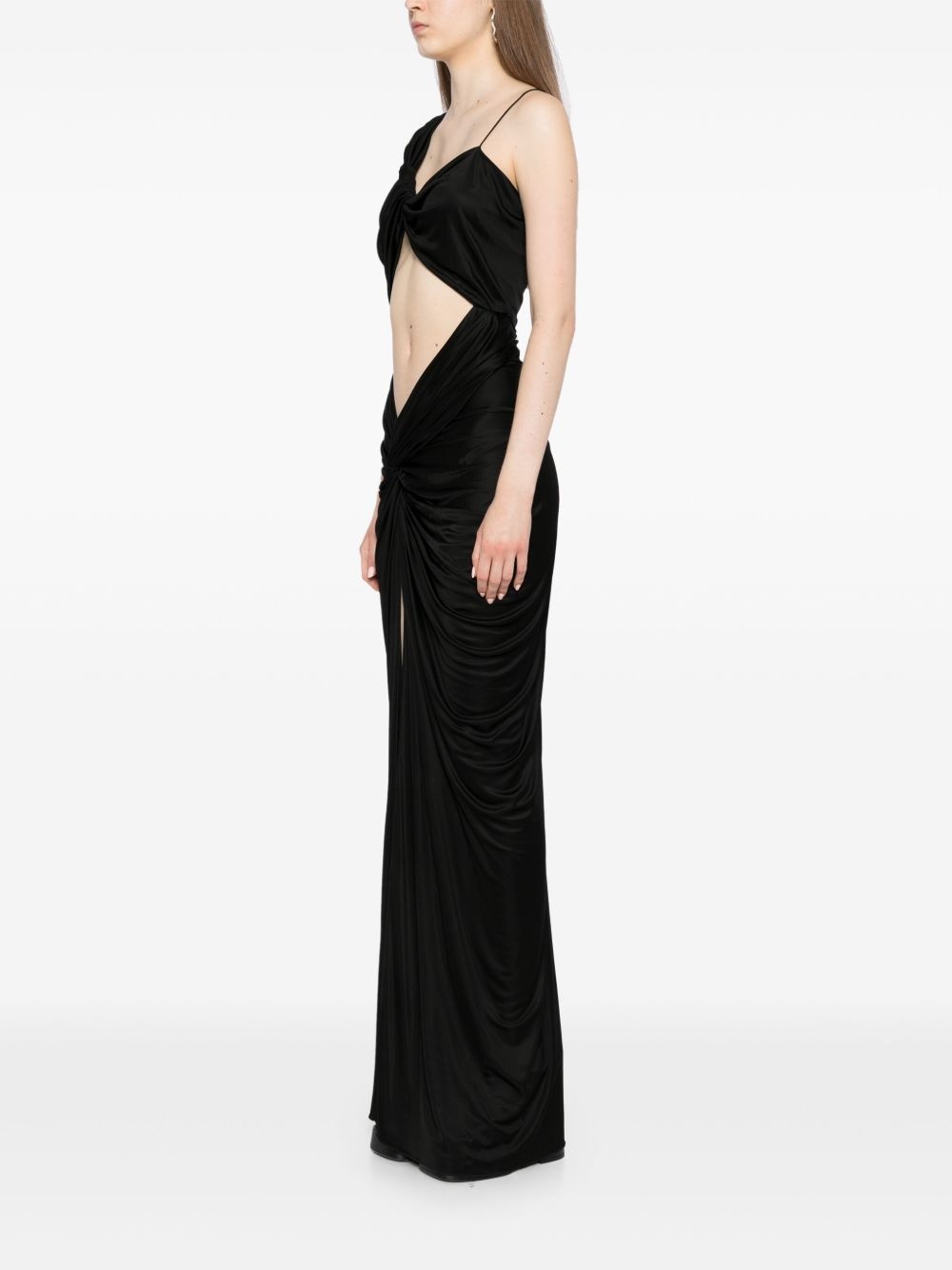 glossy jersey gown - 3