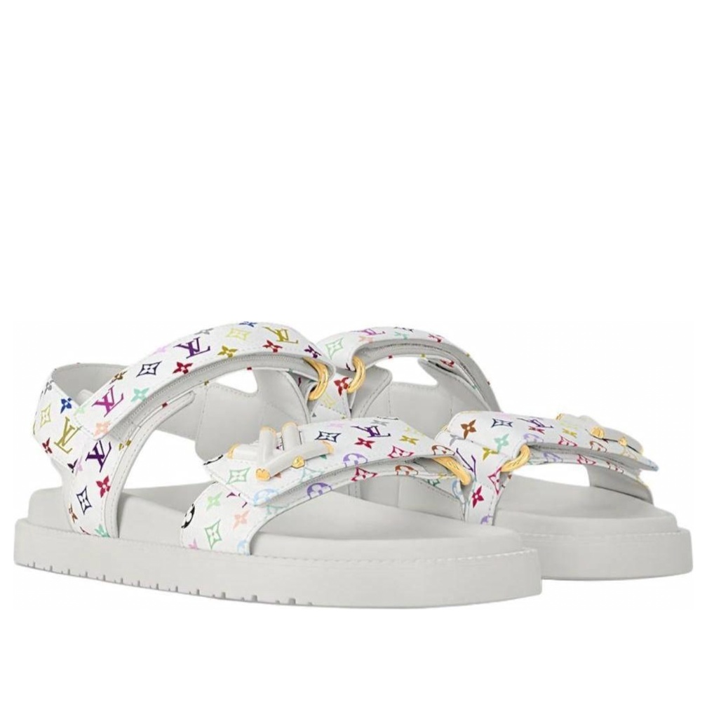 (WMNS) LOUIS VUITTON x Takashi Murakami Sunset Sandals 'White' 1AGXEQ - 2