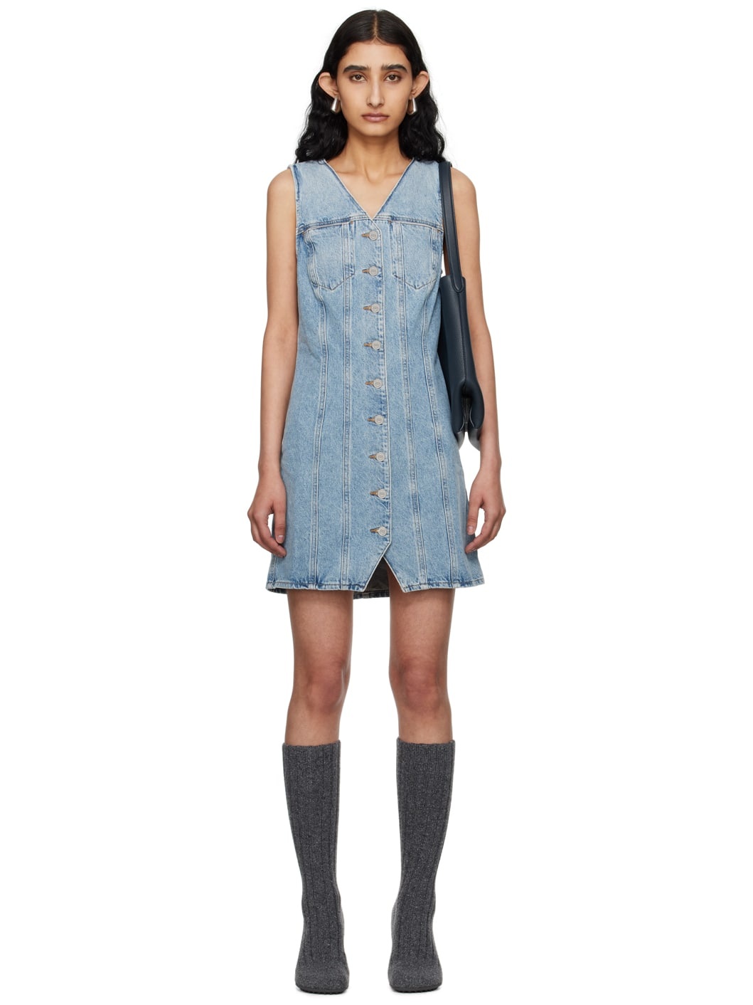 Blue Trina Denim Minidress - 1