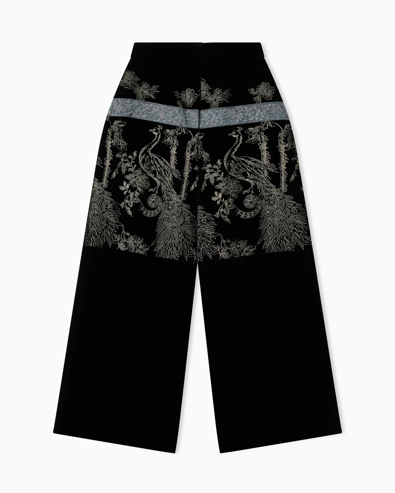 EMBROIDERED VELVET TROUSERS - 1