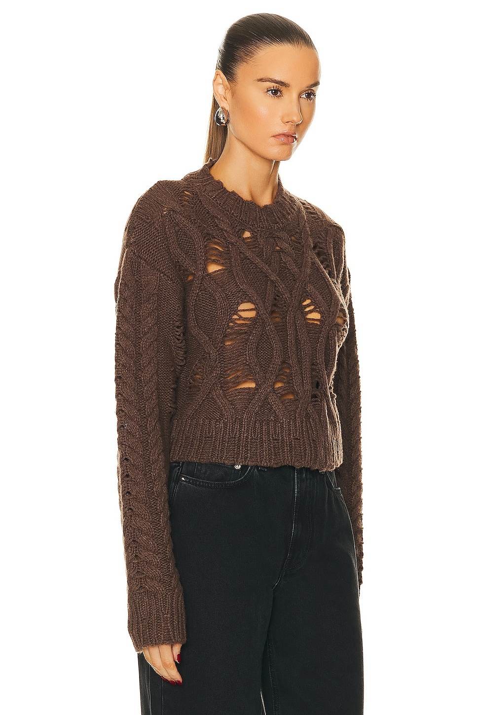 Crop Cable Sweater - 2