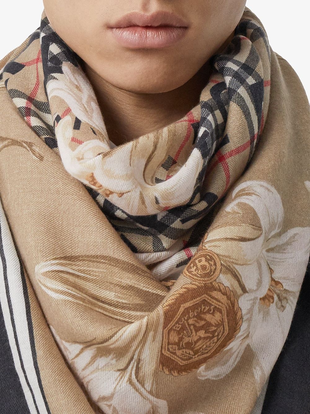 Archive-print scarf - 5