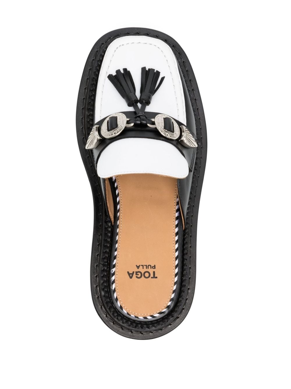 tassel-detail leather mules - 4