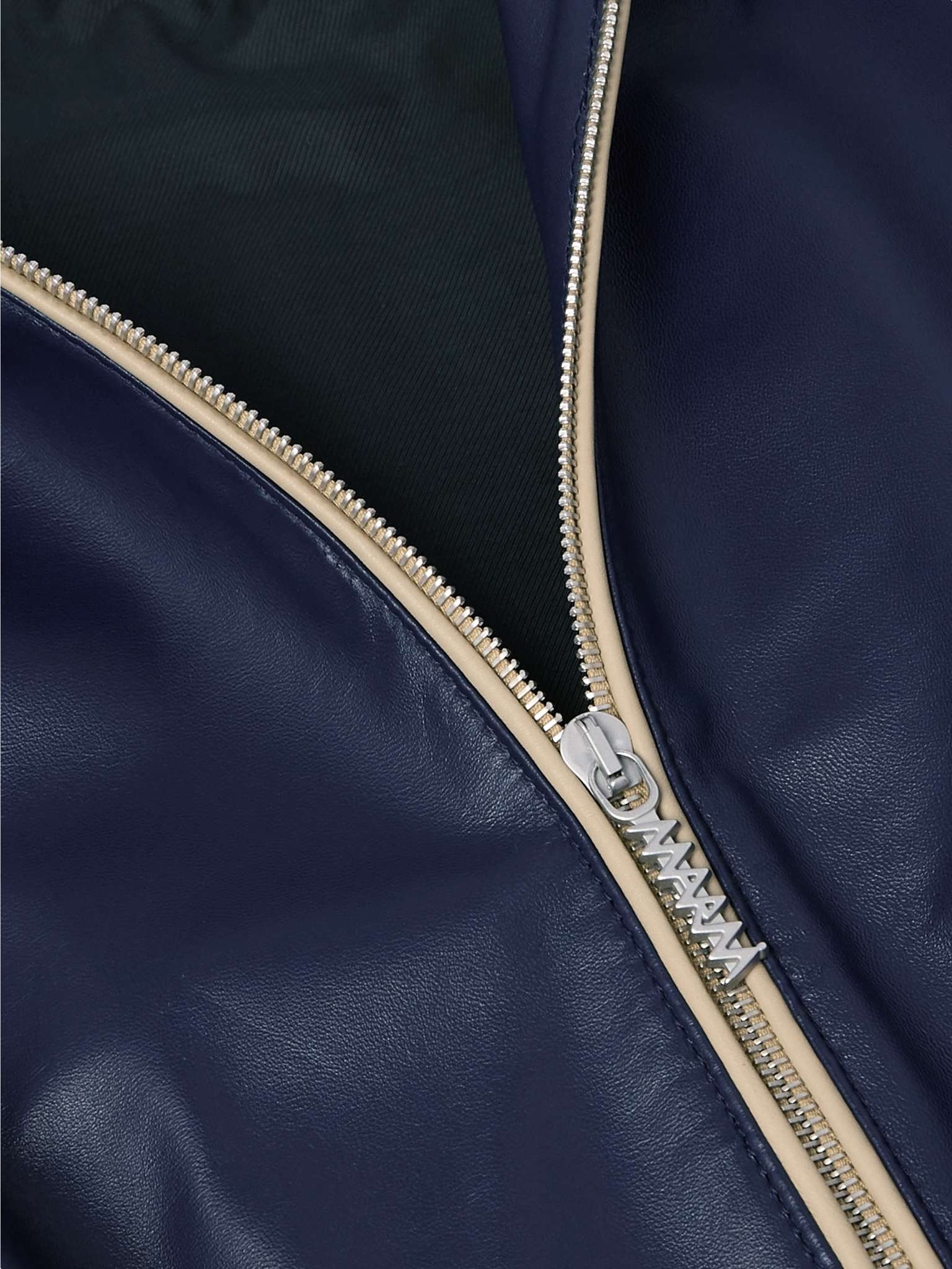 Striped Leather Jacket - 4