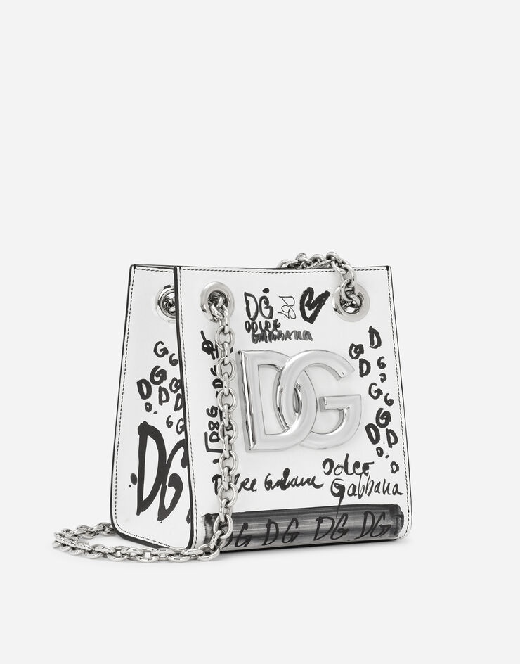 Small 3.5 shoulder bag in logo-print calfskin 3